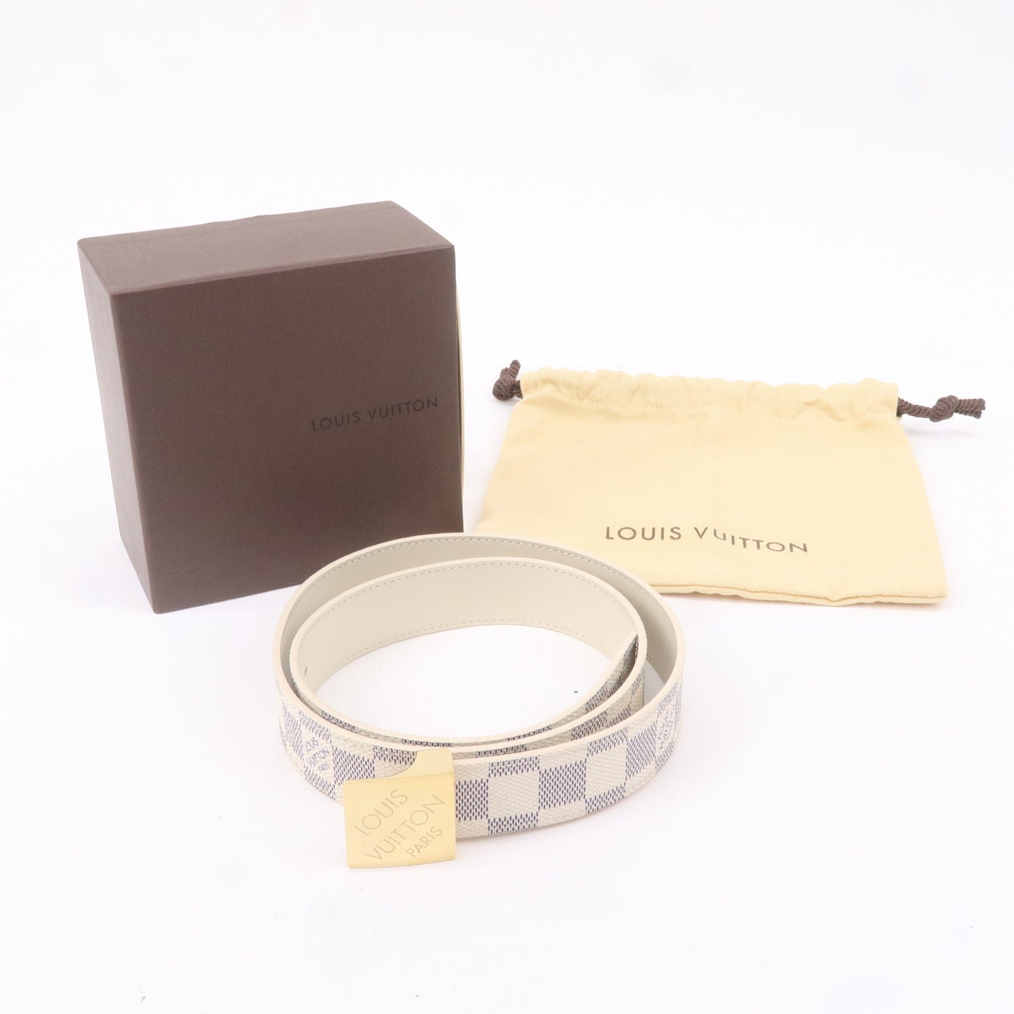 Louis-Vuitton-Damier-Saint-Tulle-Carre-Belt-Brown-75/30-M6803 –  dct-ep_vintage luxury Store