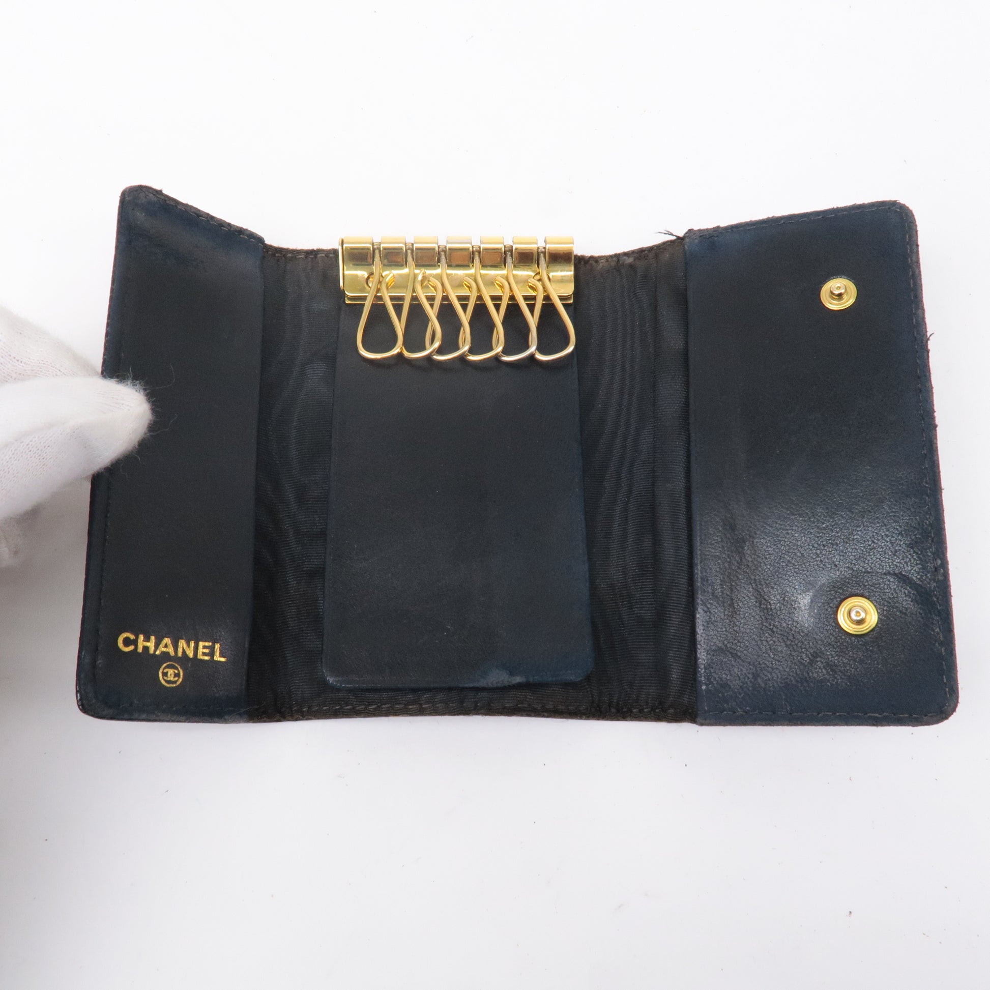 CHANEL-Caviar-Skin-6-Rings-Key-Case-Key-Holder-Black-A13502 –  dct-ep_vintage luxury Store