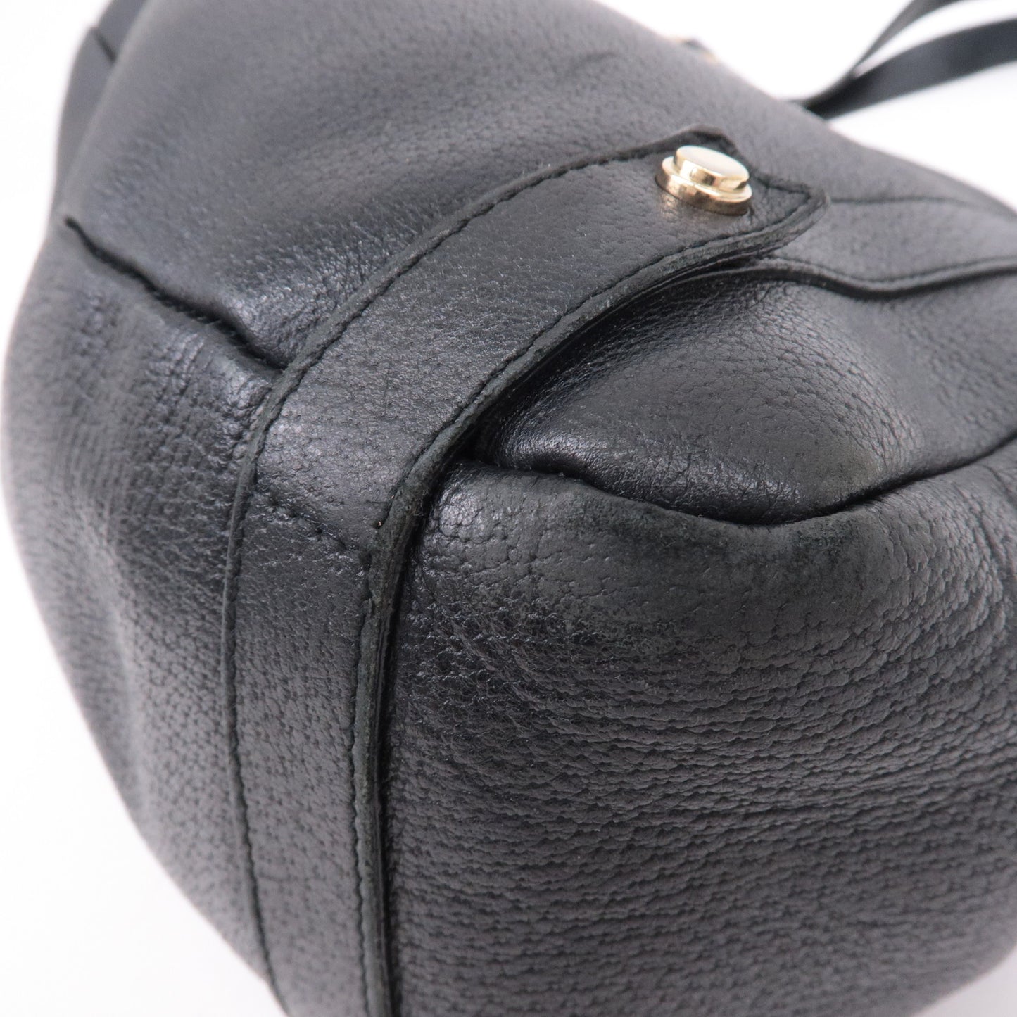GUCCI Abbey Leather Tote Bag Shoulder Bag Hand Bag Black 130736