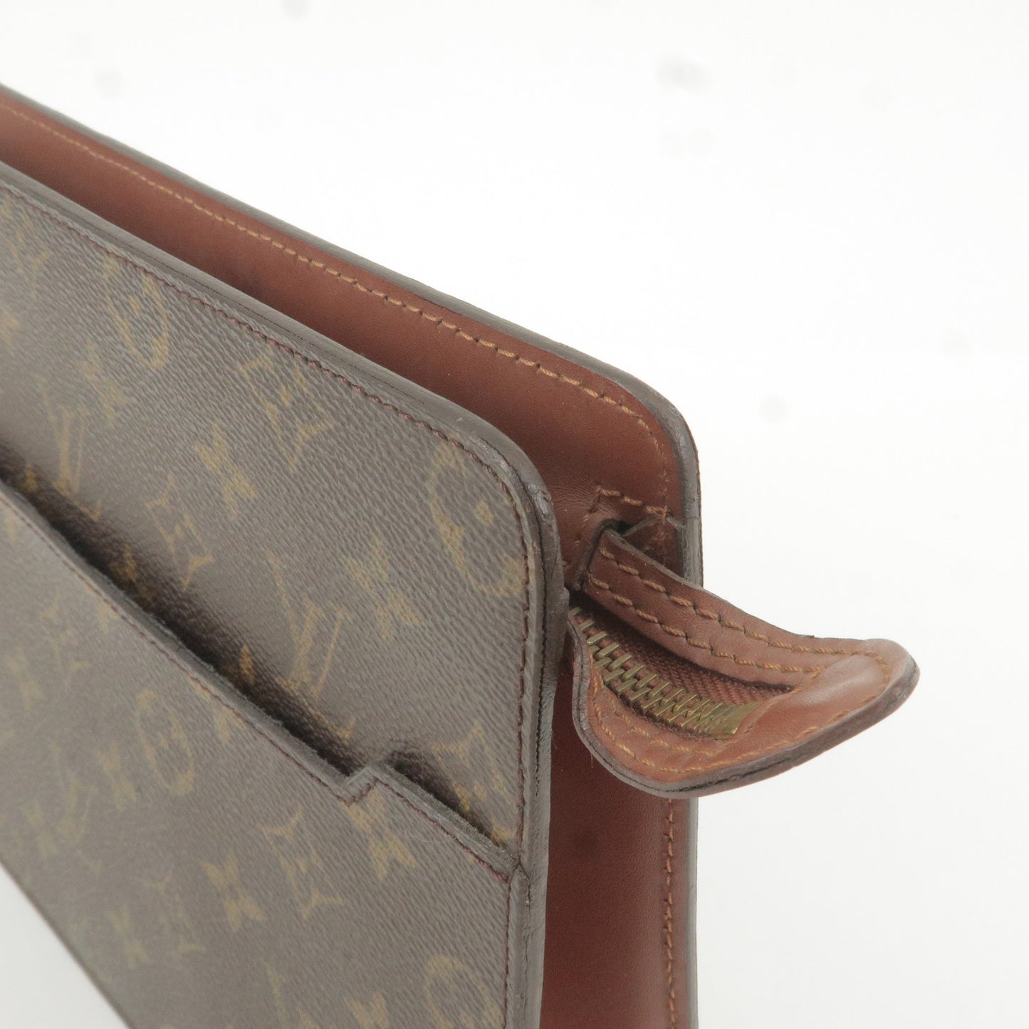 Authentic Louis Vuitton Monogram Pochette Homme Clutch Hand Bag M51795 LV  J8989