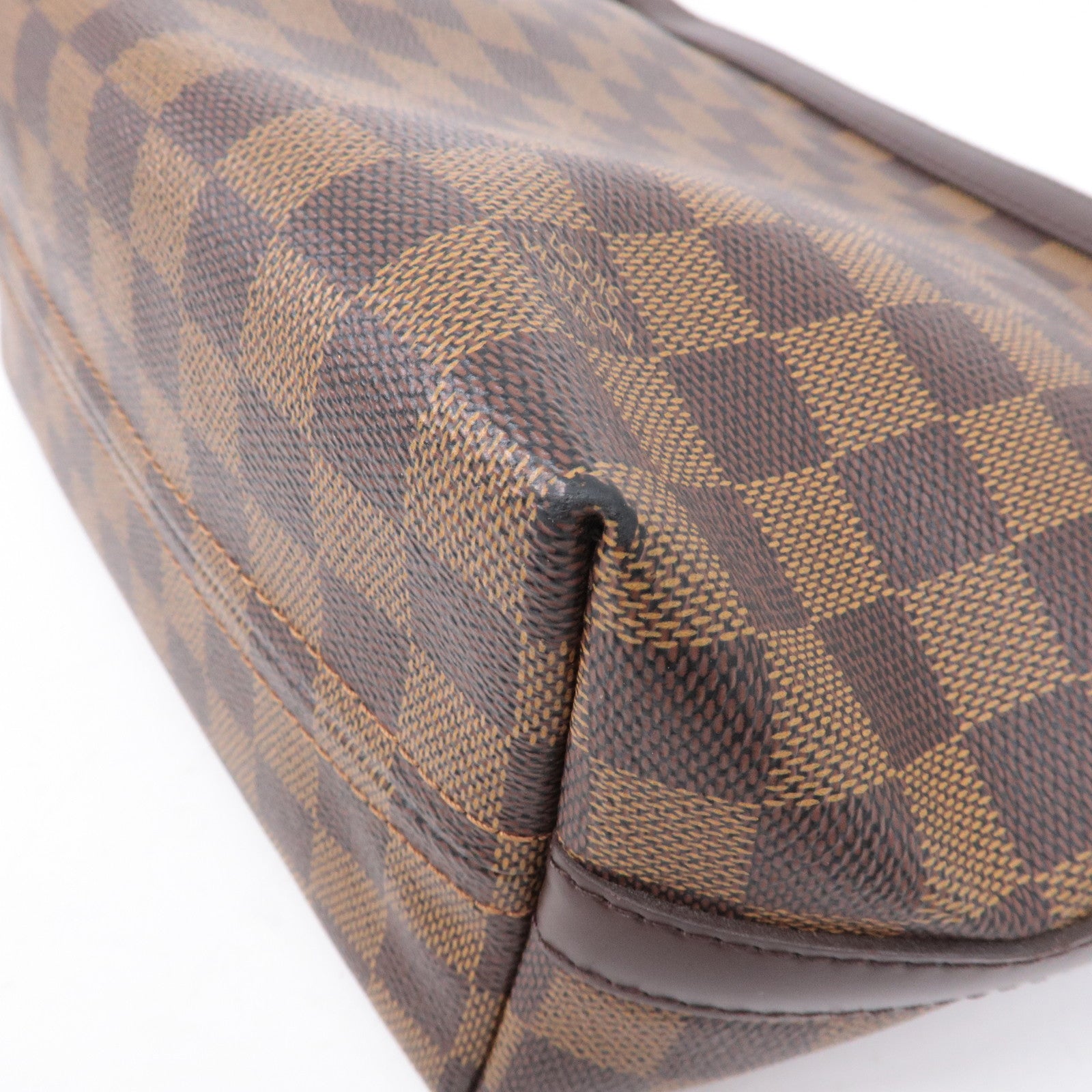 LOUIS VUITTON LV N51995 Damier Brown Leather Illovo MM Shoulder