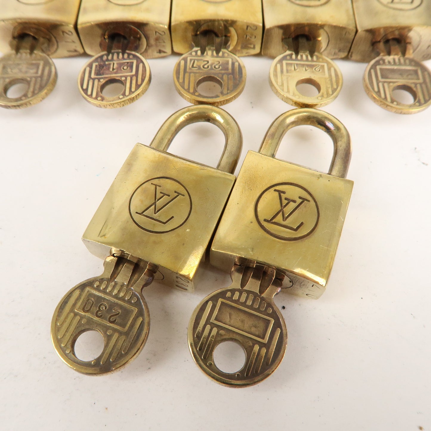 Louis Vuitton Set of 10 Lock & Key Cadena Key Lock Old Style