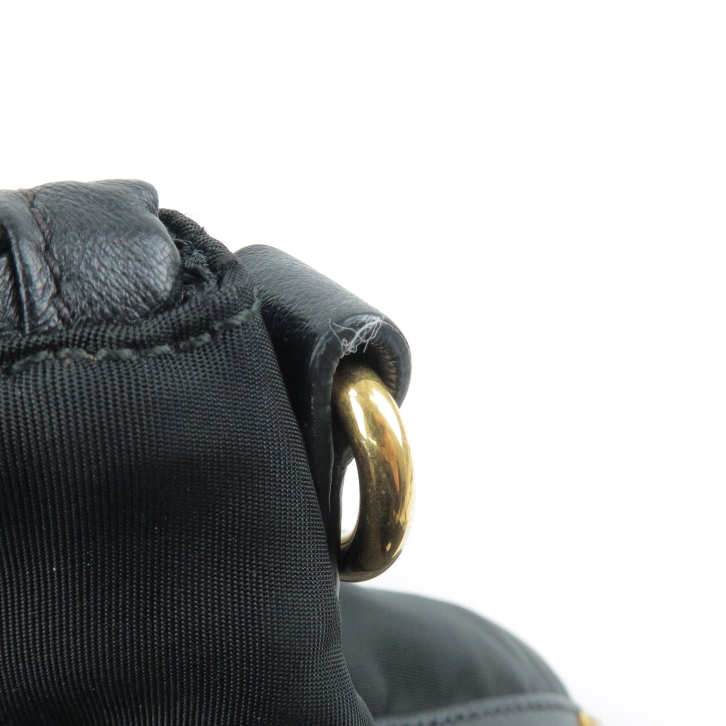 PRADA Nylon Leather Shoulder Bag 2Way Bag NERO Black