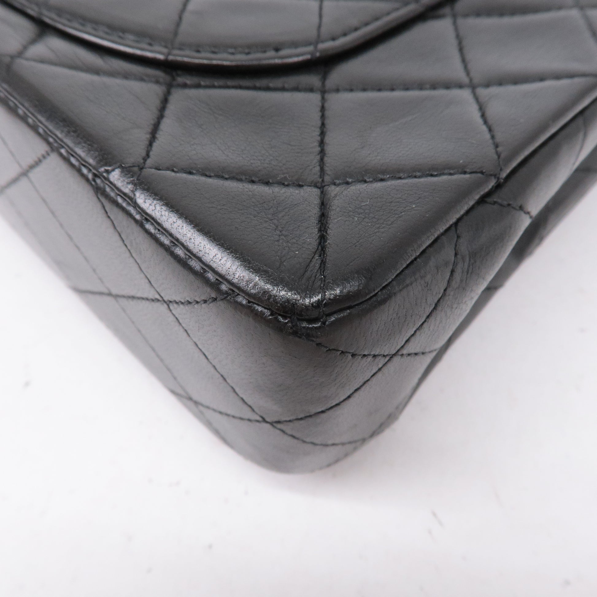 Chanel Classic Double Flap Black Napa Leather 23cm 24K GPHW Bag 1997-99