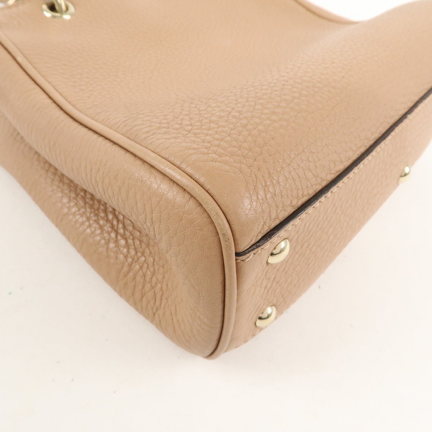 GUCCI Bamboo Leather 2WAY bag Shoulder Bag Pink Beige 368823