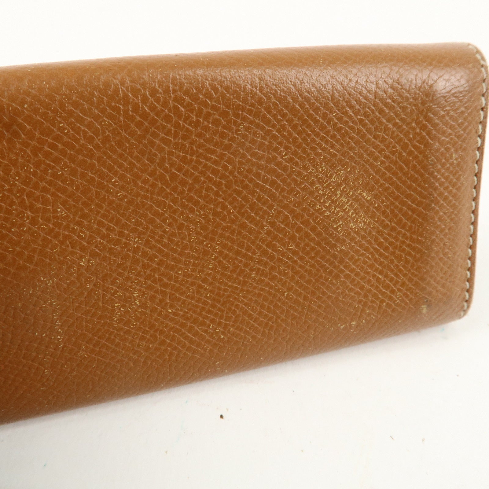 HERMES Epsom Etui Cles 4 L Stamped Key Case Gold Brown