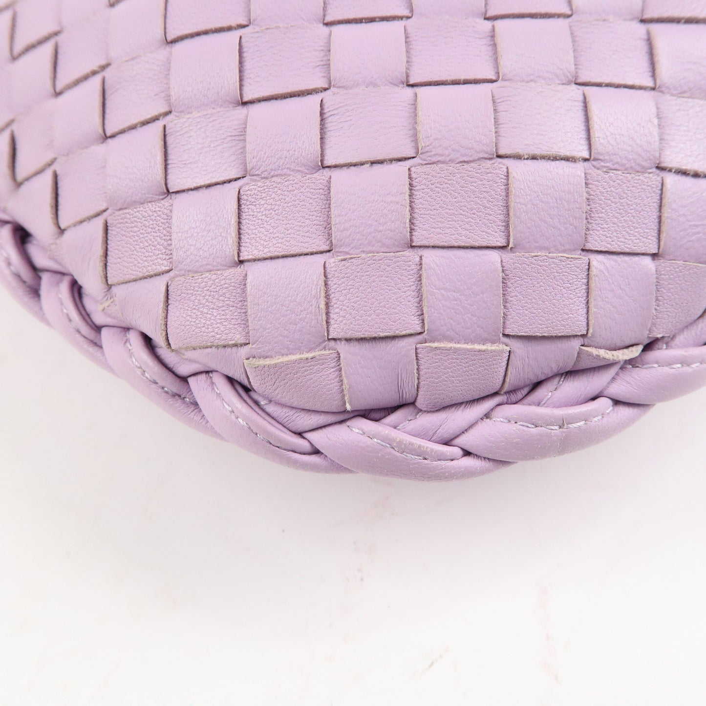 BOTTEGA VENETA Hobo Intrecciato Leather Shoulder Bag Purple