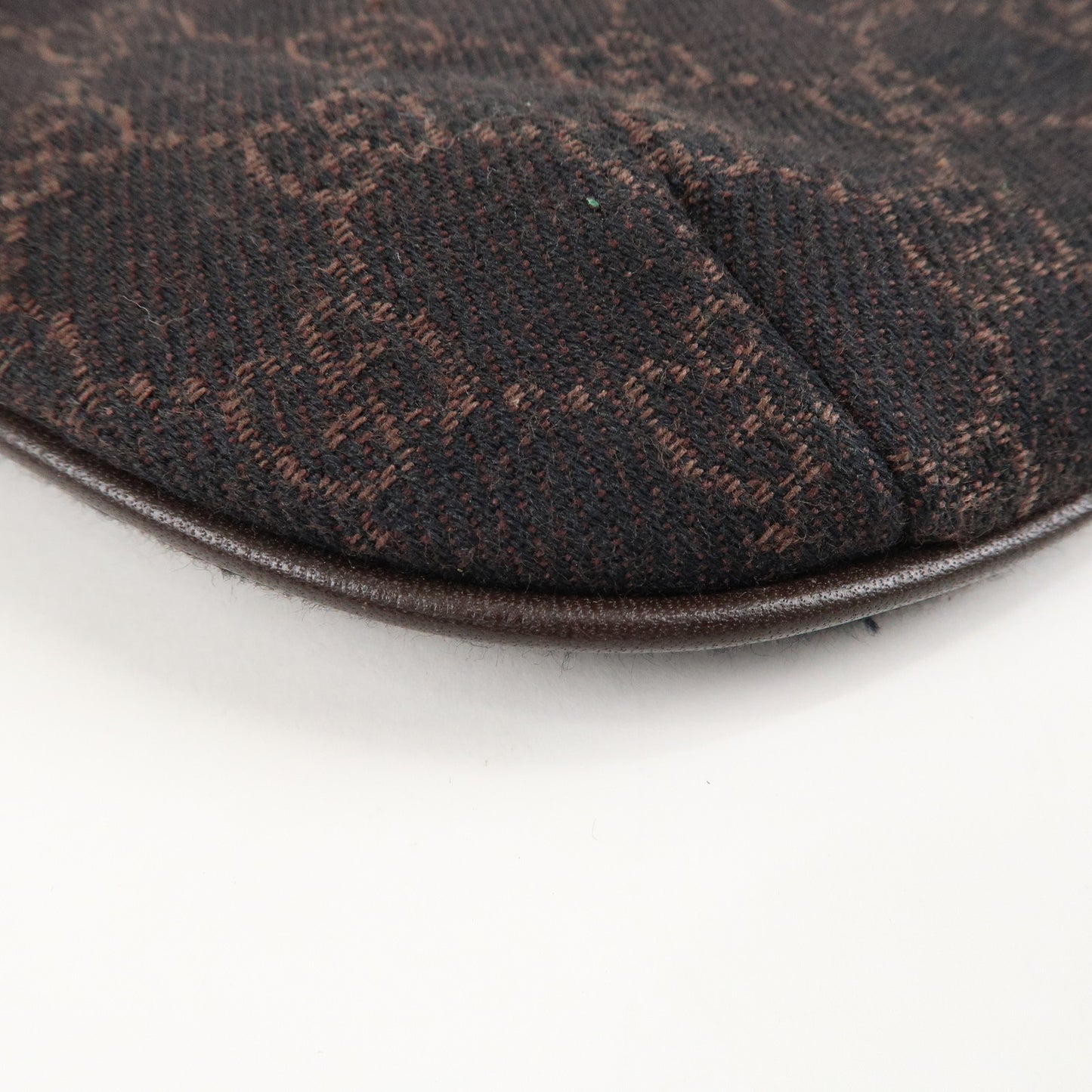 GUCCI GG Canvas Leather Shoulder Bag Black Brown 32160