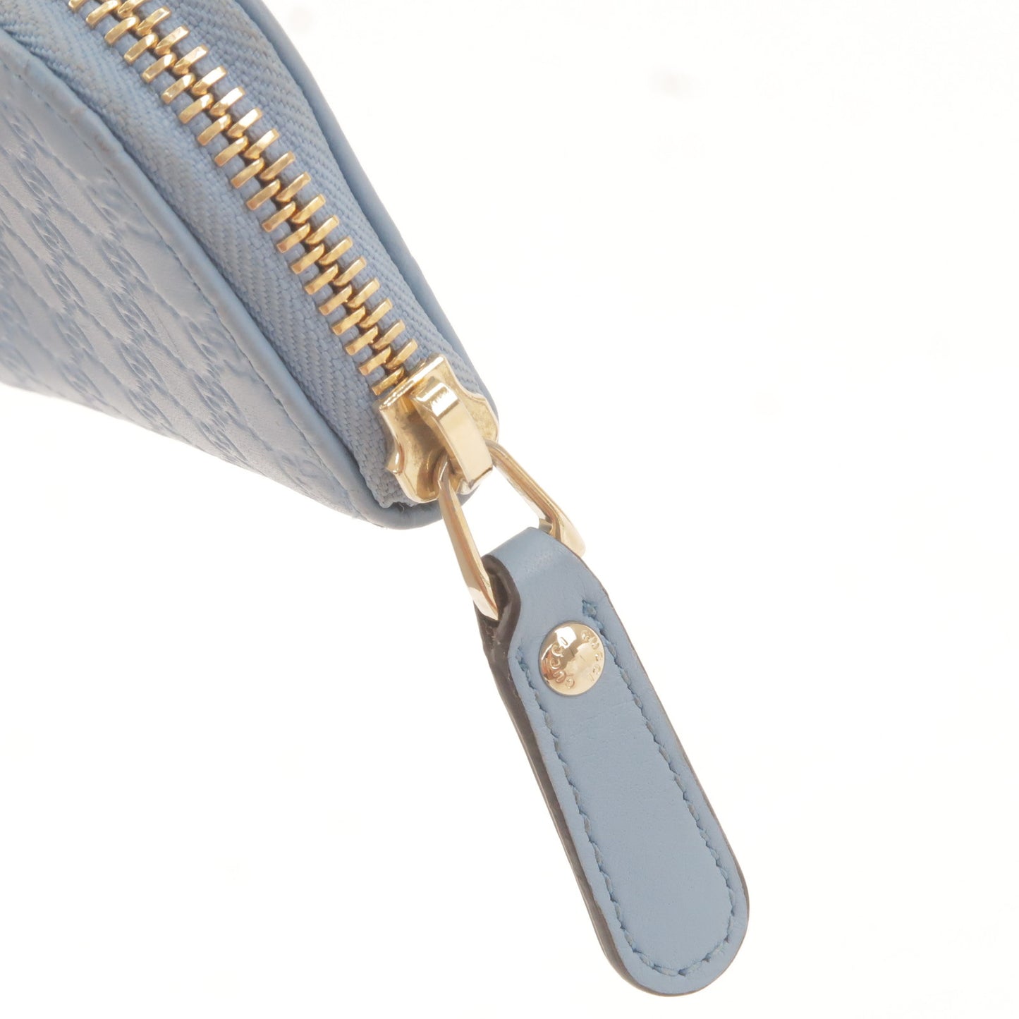 GUCCI Micro Guccissima Leather Mini Coin Case Blue 449896