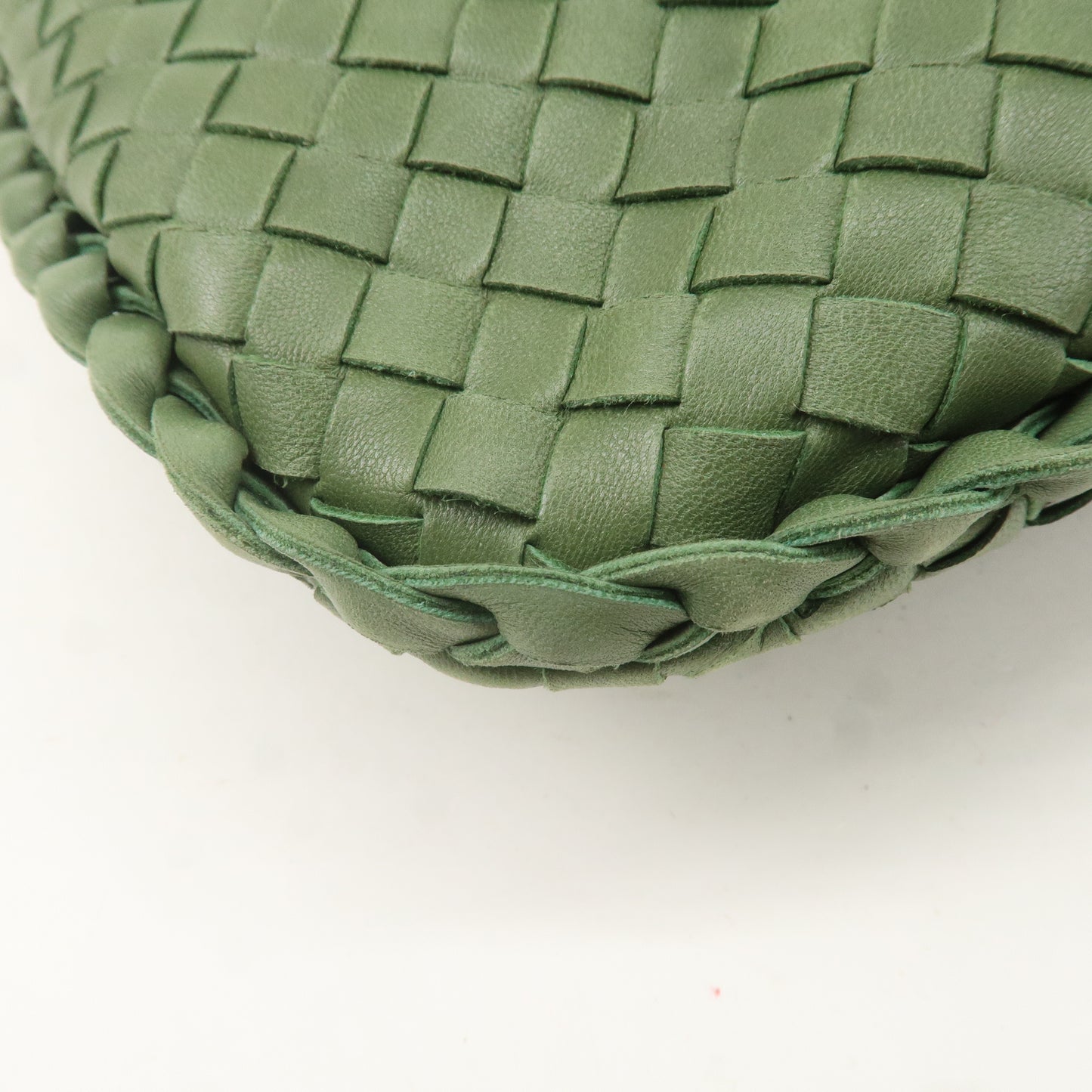 BOTTEGA VENETA Intrecciato Leather Hobo Shoulder Bag Green 115653