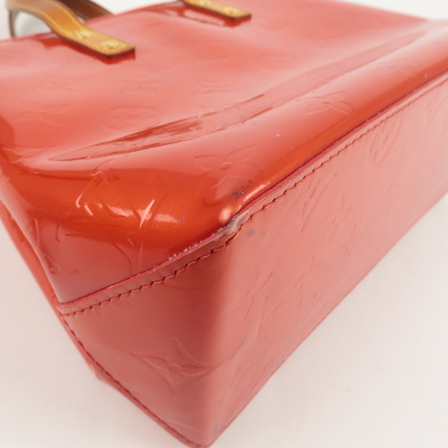 Louis Vuitton Monogram Vernis Lead PM Hand Bag Rouge M91990