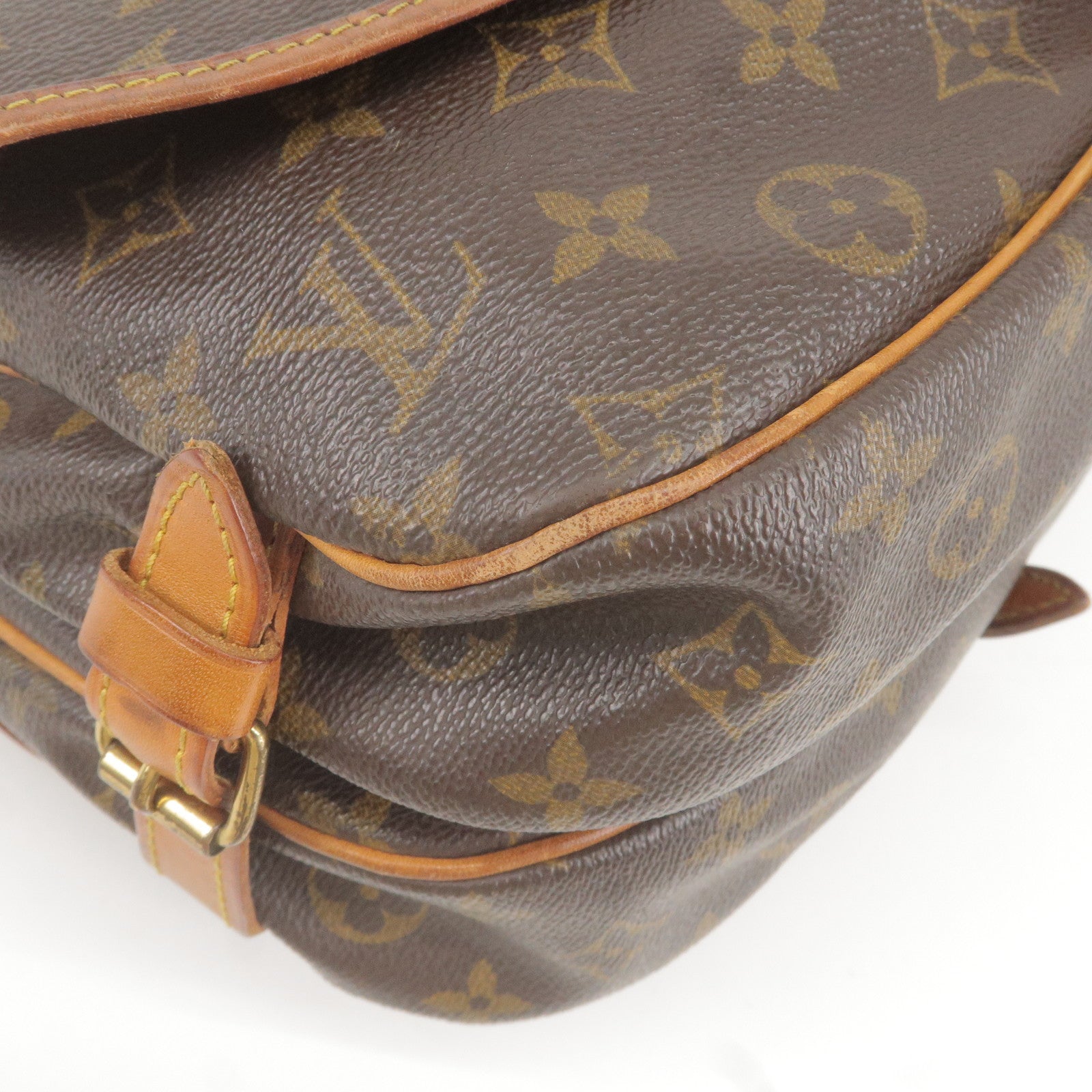 LOUIS VUITTON Shoulder Bag M42256 Brown Monogram Saumur from japan used