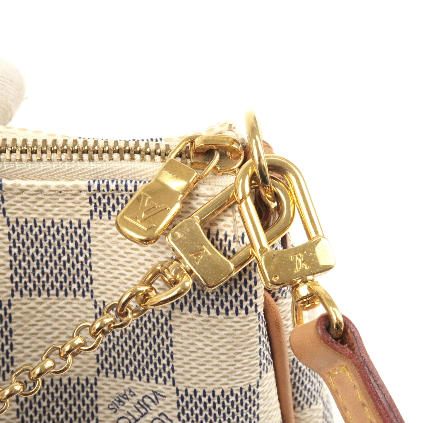 Louis Vuitton Damier Azur Eva Chain 2Way Bag Pouch N55214