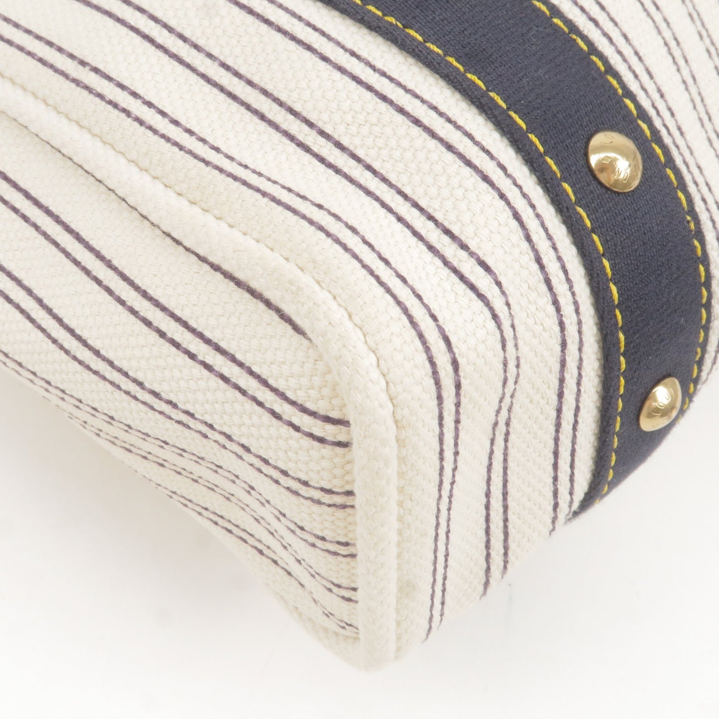 Louis Vuitton Antigua Cabas MM Tote Bag Navy Stripe M40132