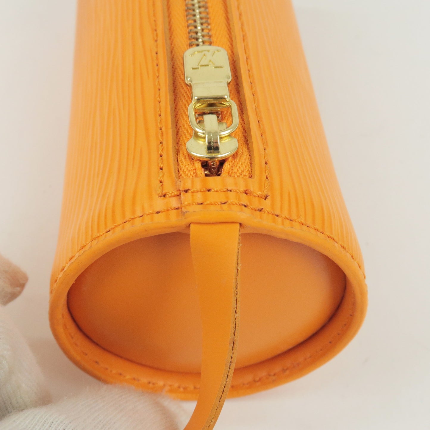 Louis Vuitton Epi Pouch For Soufflot Hand Bag Mandarin Orange