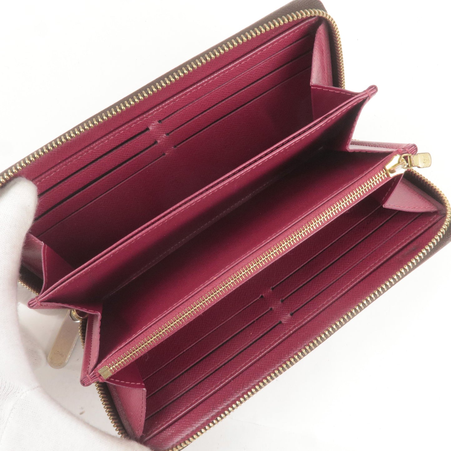 Louis Vuitton Monogram Zippy Wallet Long Wallet Fuchsia M41895