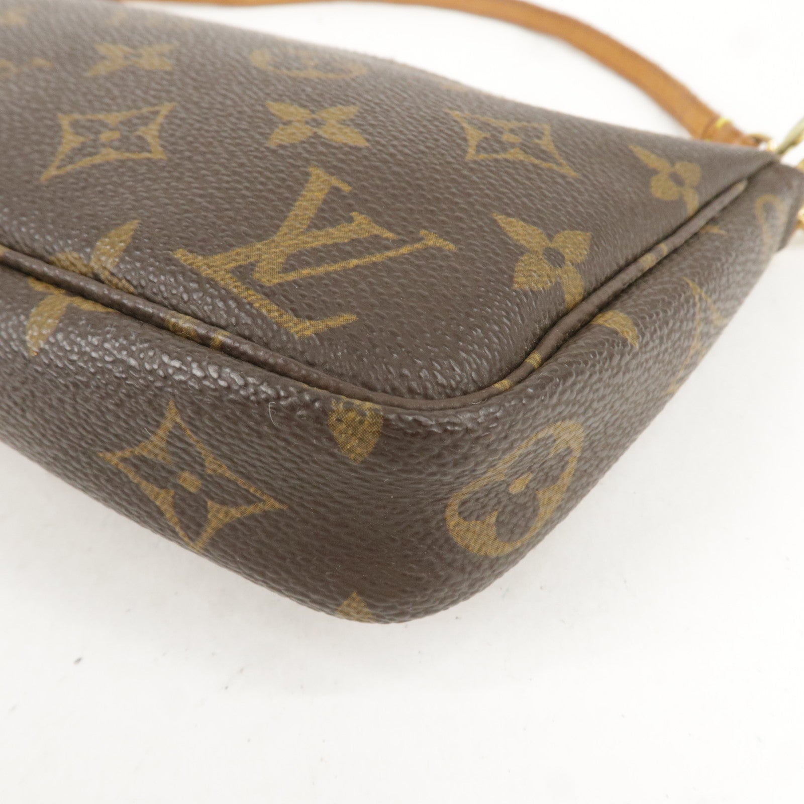 LOUIS VUITTON Monogram accessoire M51980 Handbag Brown Vintage Old