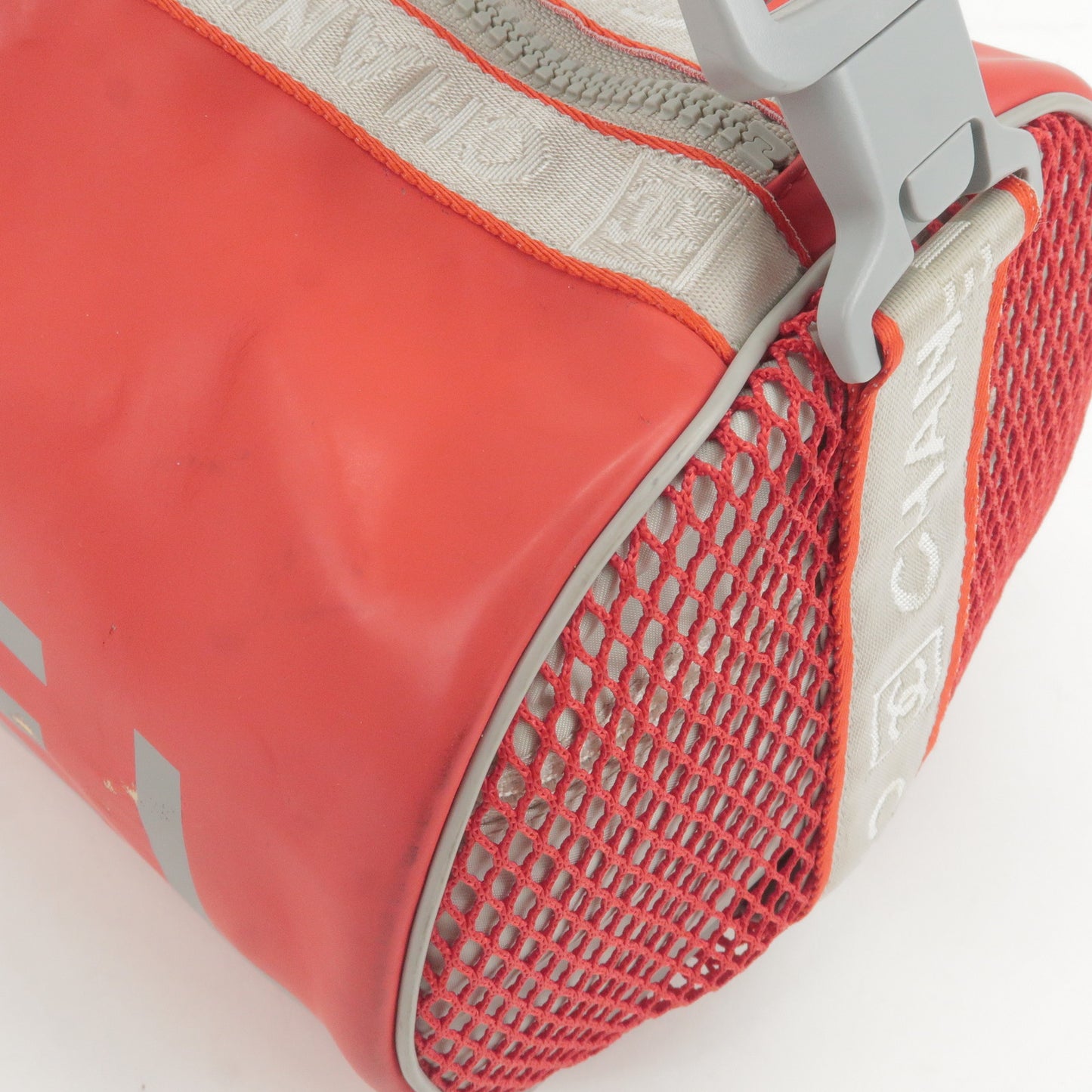 CHANEL Sport Line Rubber Nylon Shoulder Bag Red A28561