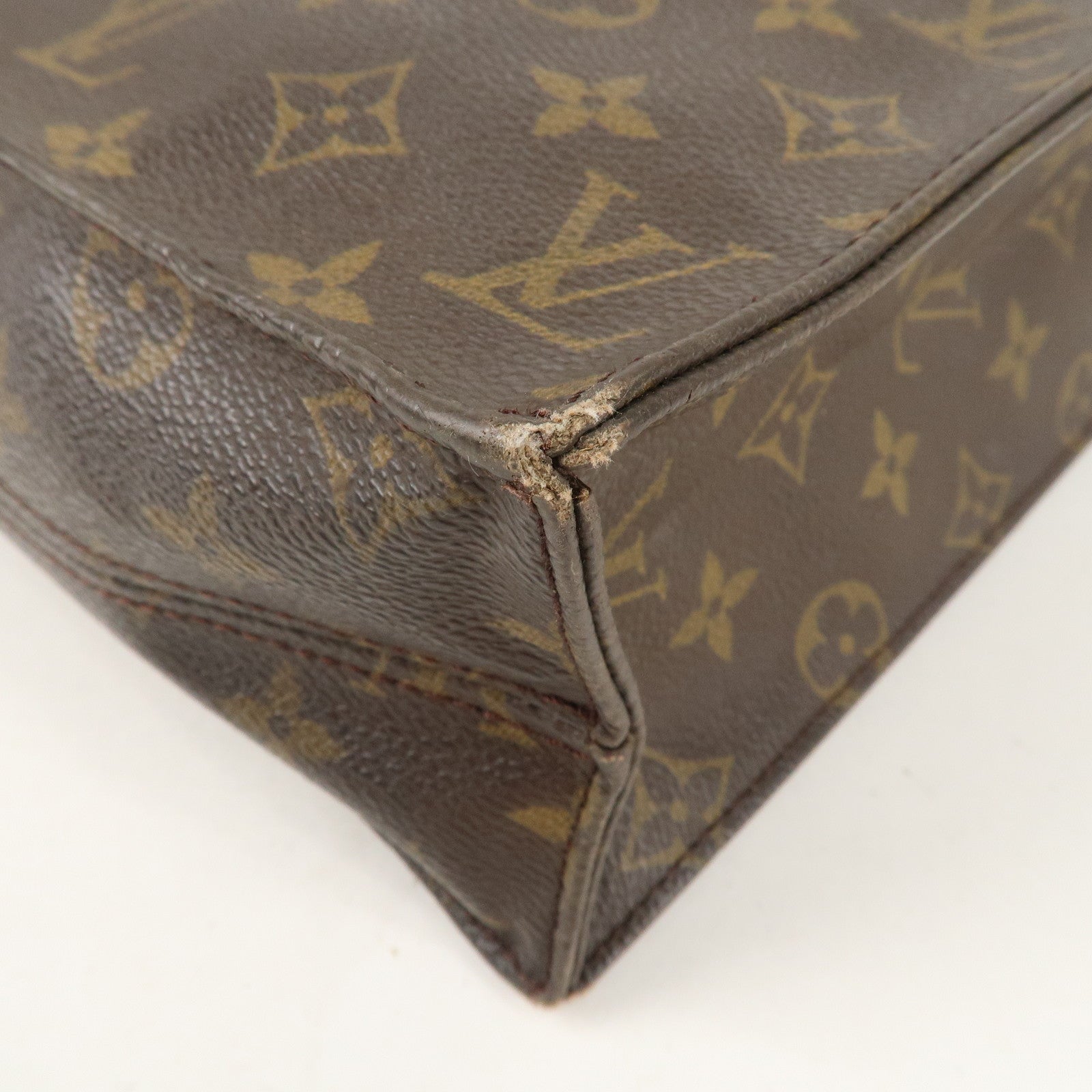 Authentic Louis Vuitton Monogram Sac Plat Hand Tote Bag Vintage