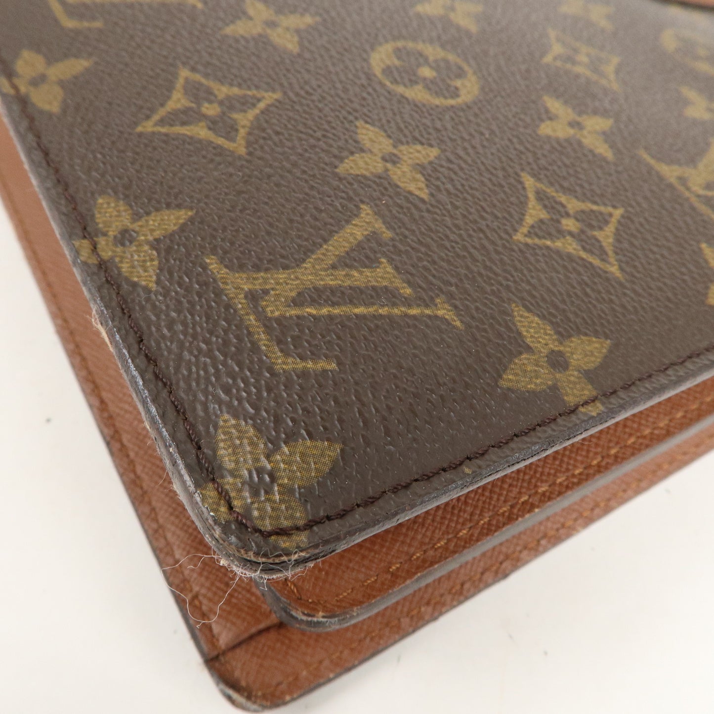 Louis Vuitton Monogram Courcelles Shoulder Bag Brown M51375