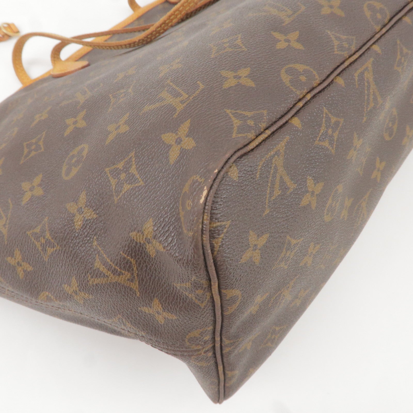 Louis Vuitton, Bags, Authentic Louis Vuitton Brown Monogram Canvas Leather  Neverfull Gm Tote Bag