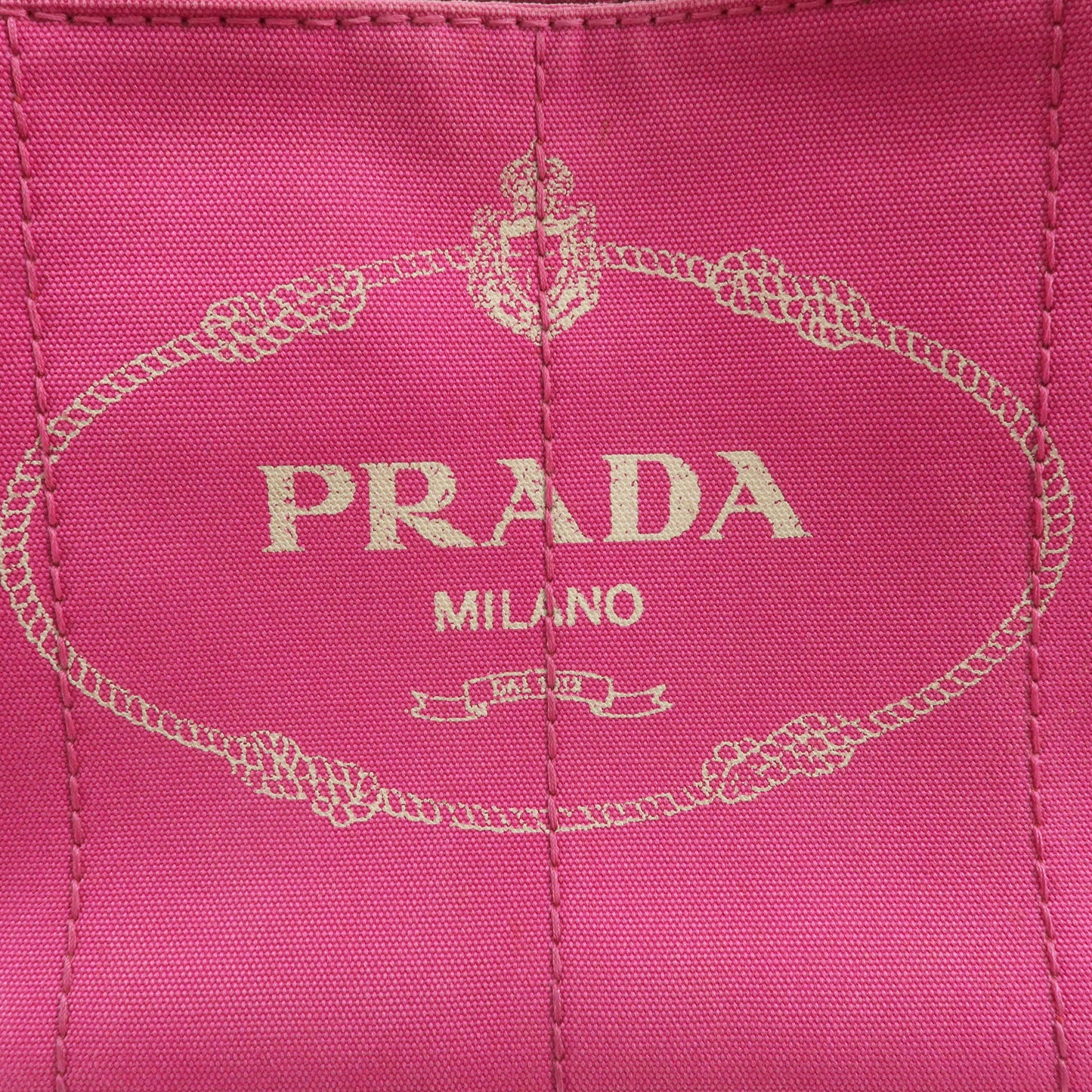 PRADA Canapa Canvas Tote Bag Hand Bag Pink BN1877