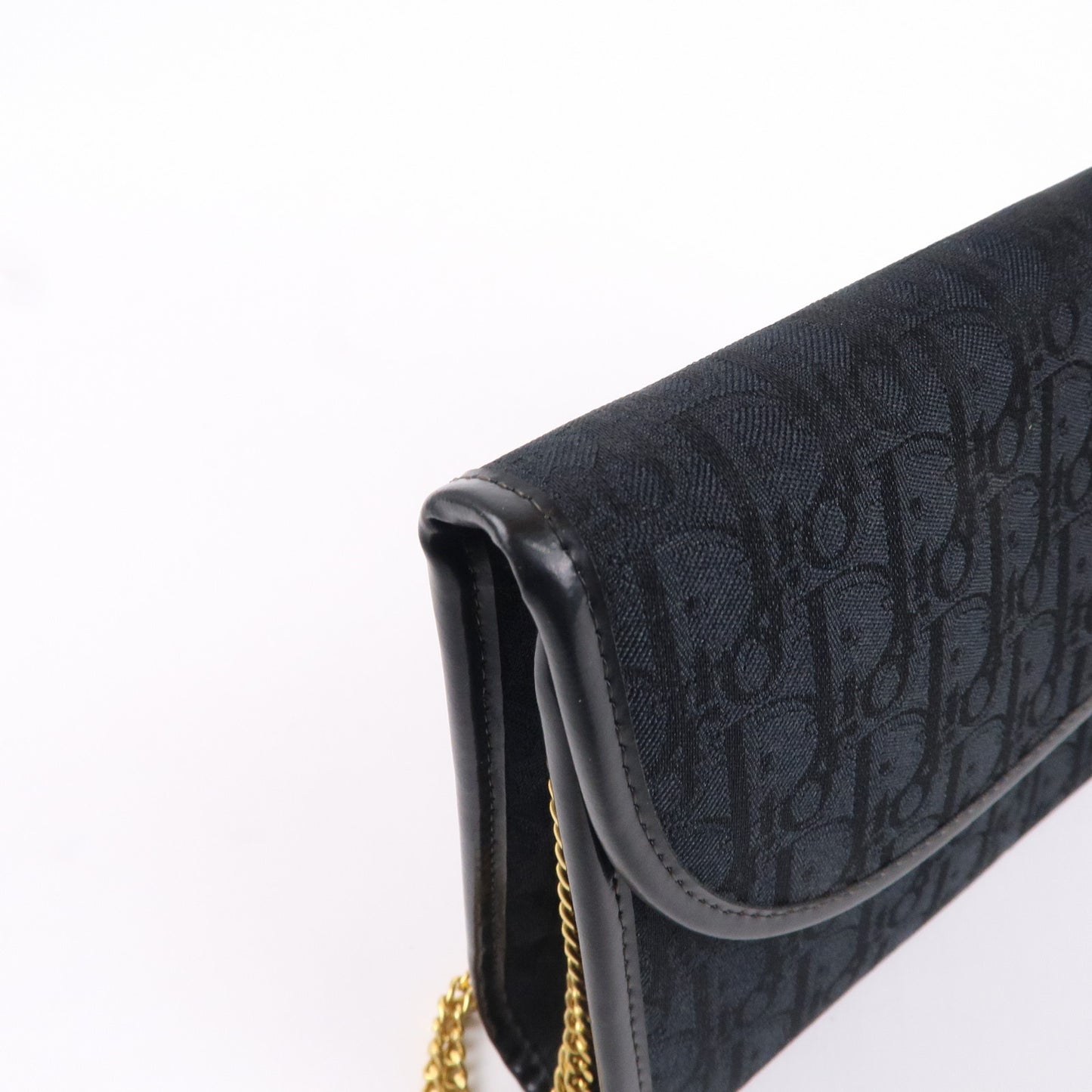 Christian Dior Trotter Canvas Leather Chain Shoulder Bag