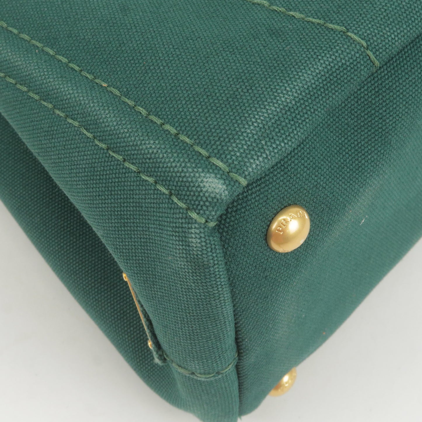 PRADA Canapa Mini Canvas 2Way Bag Shoulder Bag Green B2439G