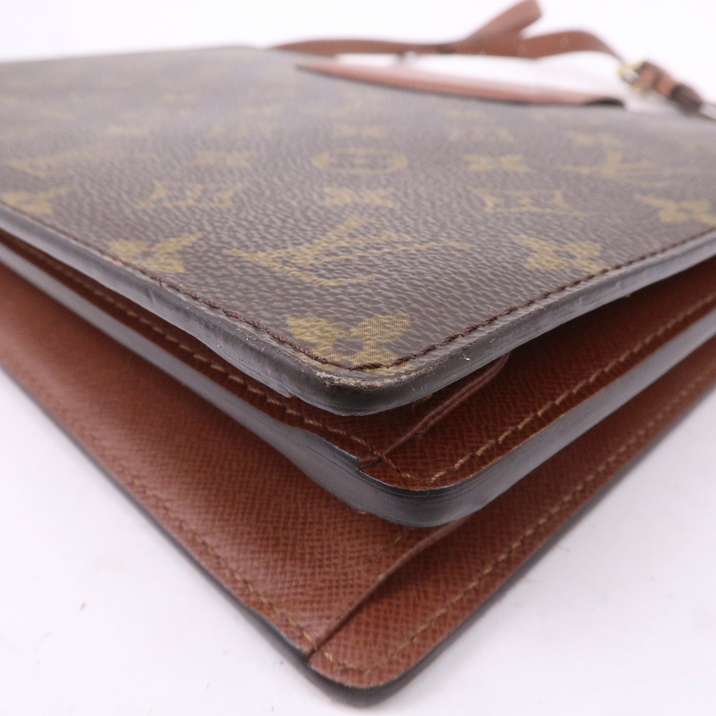 Louis Vuitton Monogram Courcelles Shoulder Bag Brown M51375