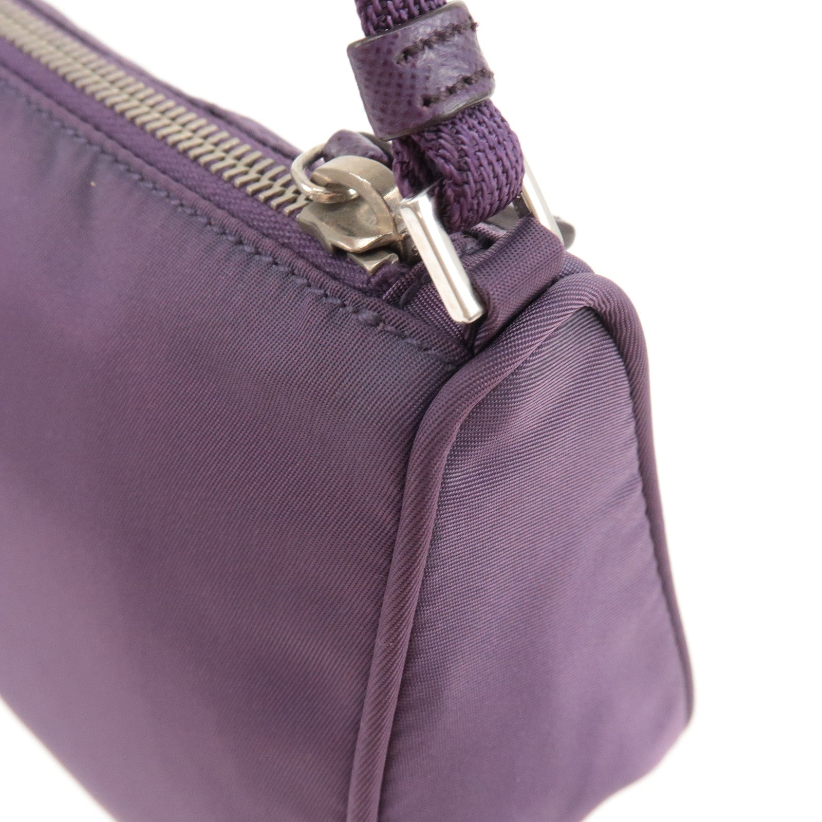 Prada Bucket Bag in Purple Suede — singulié