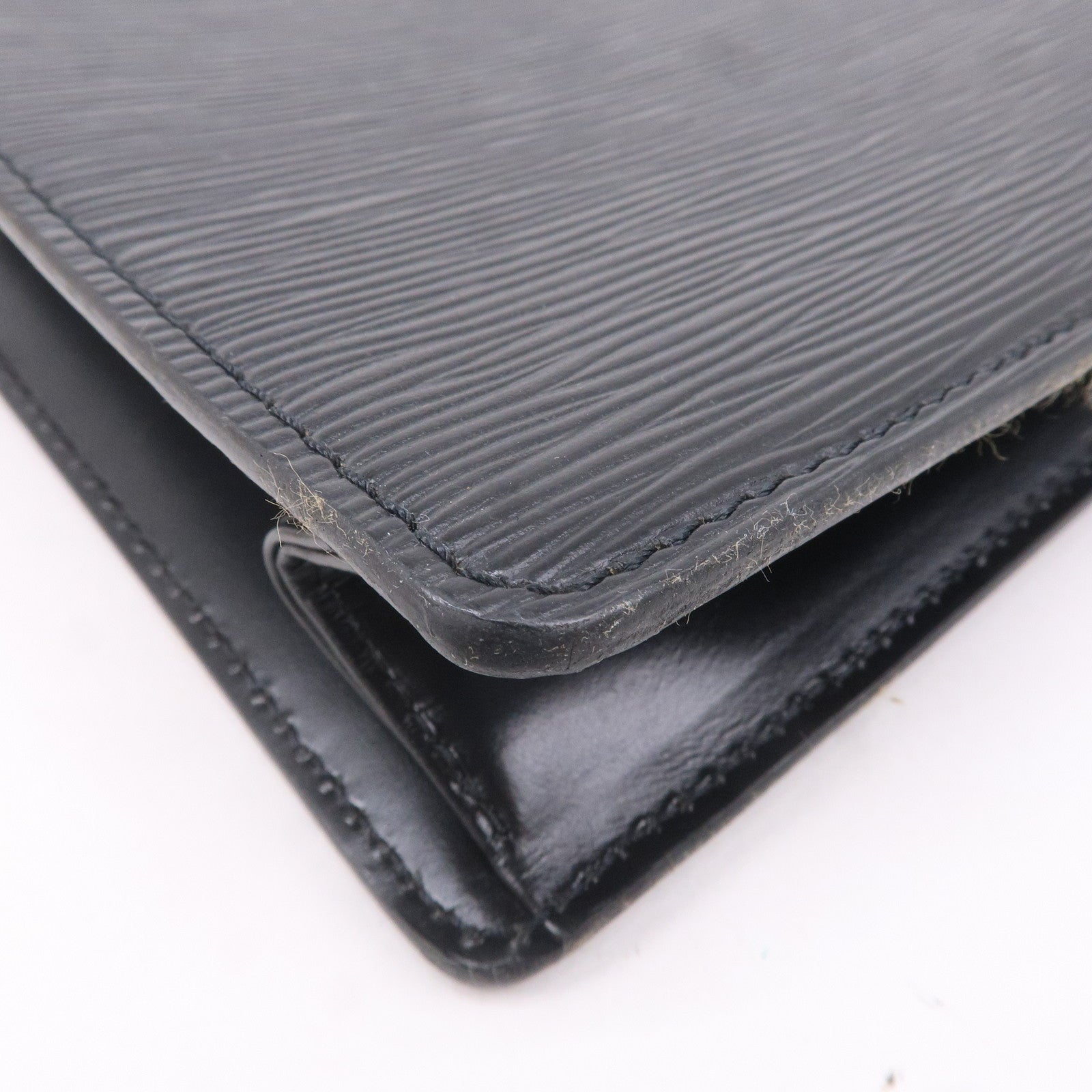 Louis Vuitton Sac Plat Fold Bag Epi Leather Black