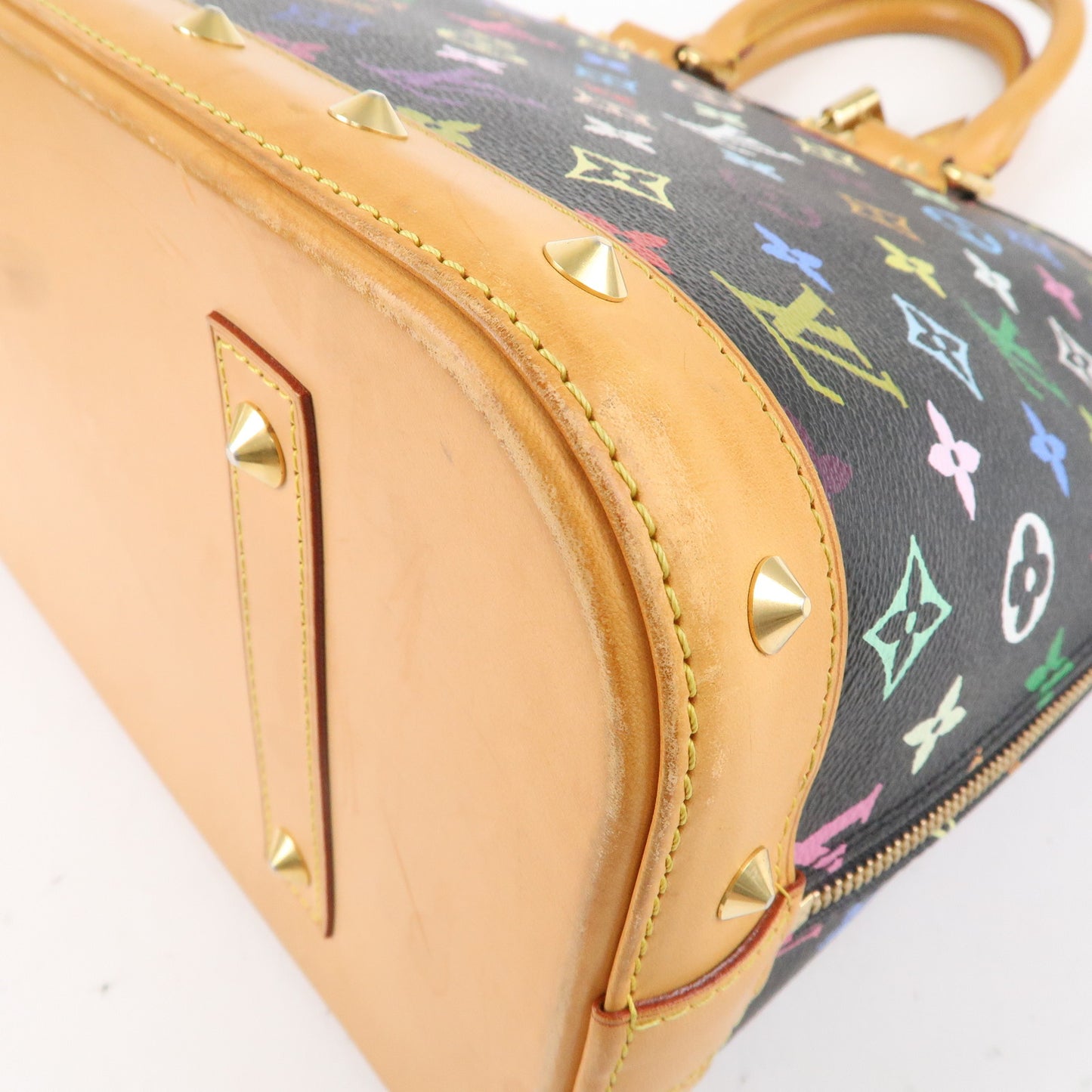 Louis Vuitton Monogram Multi Color Alma Hand Bag Noir M40442