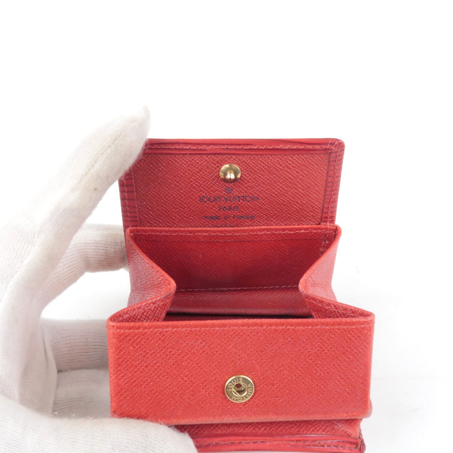 Louis Vuitton Epi Porte Monnaie Boite Coin Case Red M63697