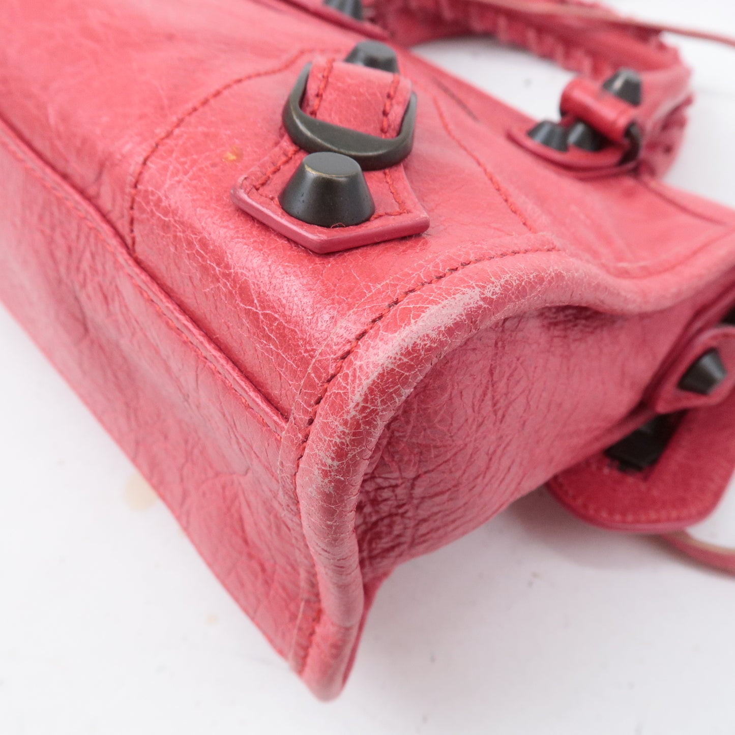 BALENCIAGA Classic Mini City Leather 2Way Hand Bag Pink 300295