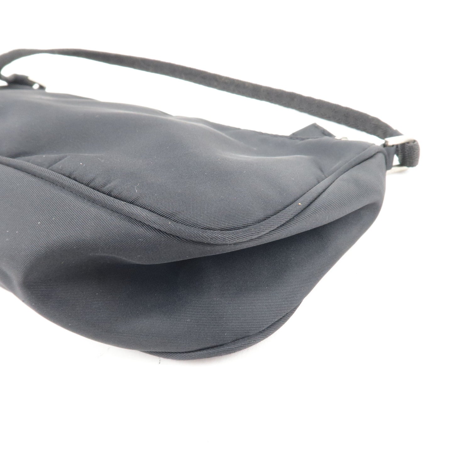 PRADA Logo Nylon Hand Bag Pouch Purse Mini Bag NERO Black
