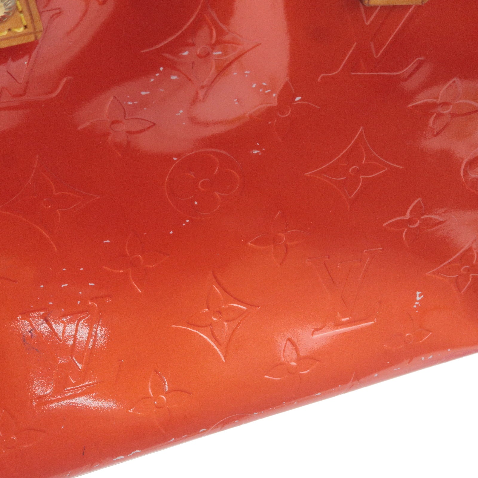 Louis Vuitton Dark Red Griotte Monogram Vernis Leather Lockit PM