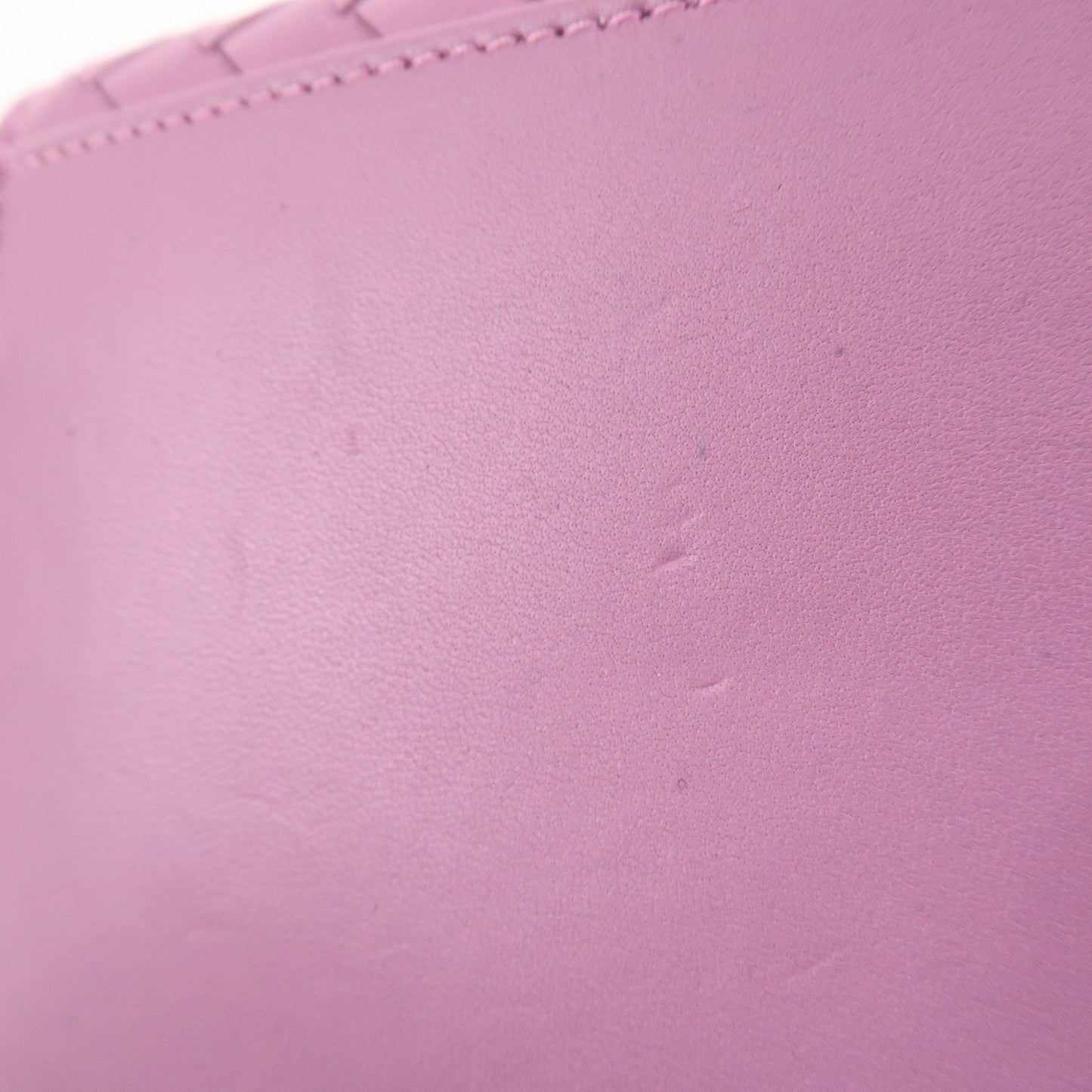 BOTTEGA VENETA Intrecciato Leather Shoulder Wallet Pink