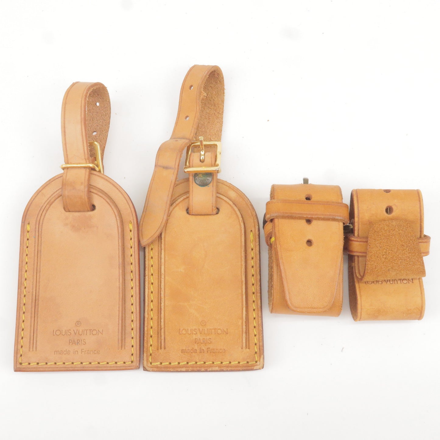 Louis Vuitton Set of 20 Name Tag Poignet Set Leather Beige