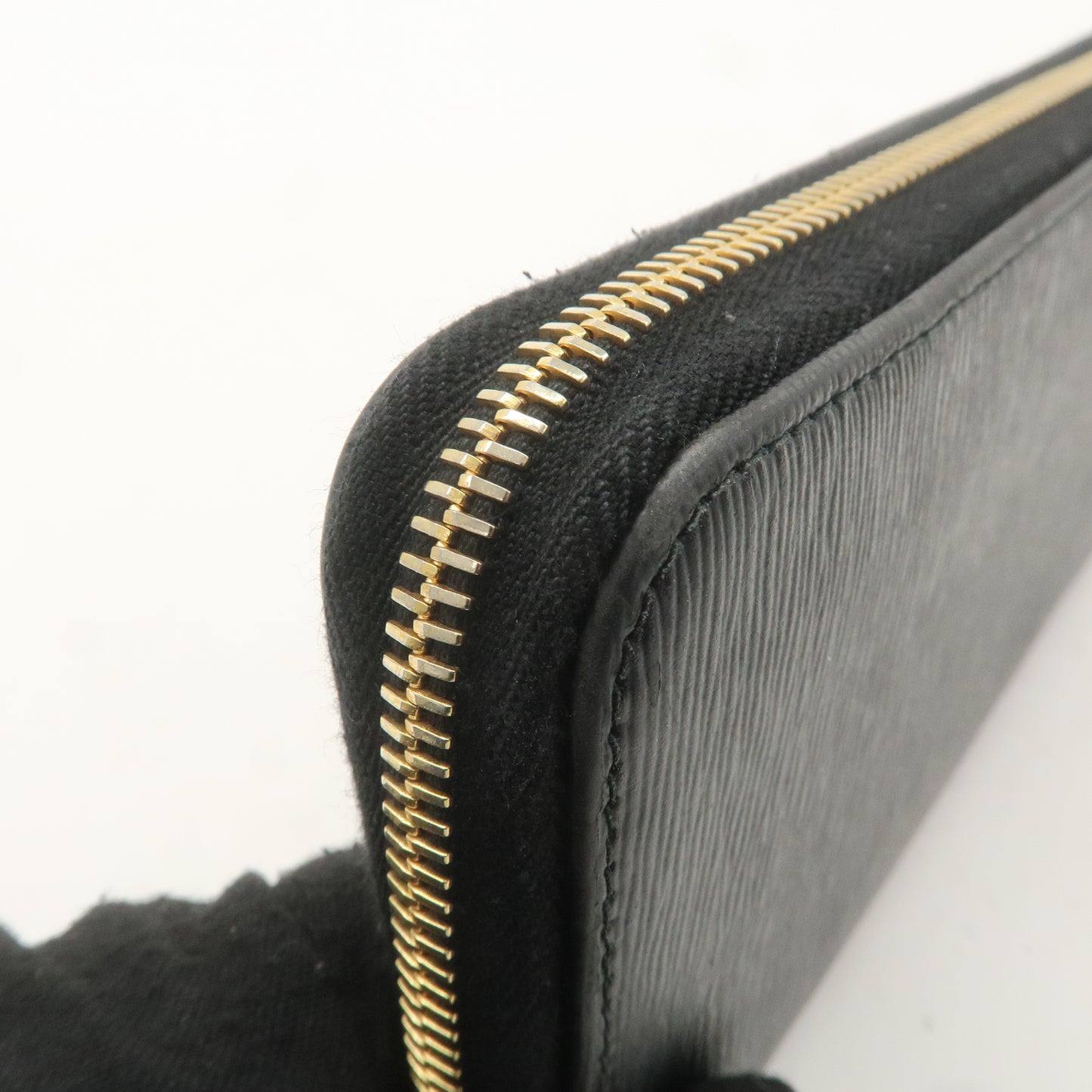 PRADA Logo Leather Round Zipper Long Wallet Black 1ML506