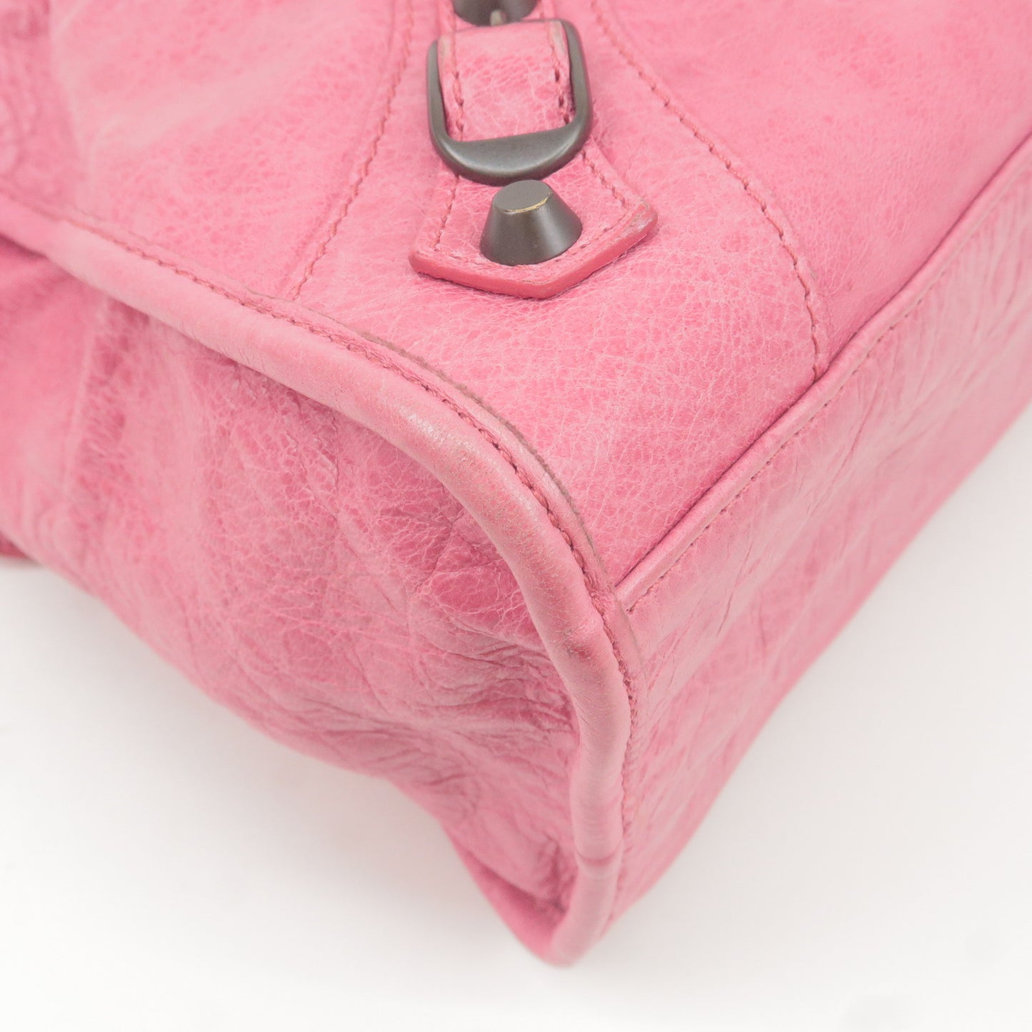 BALENCIAGA-The-City-Leather-2Way-Bag-Hand-Bag-Pink-115748 – dct
