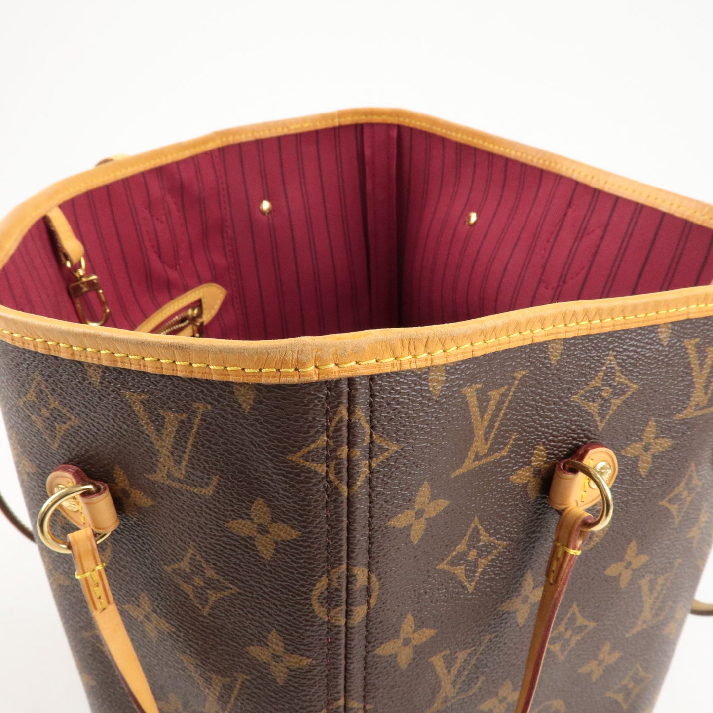 Louis Vuitton Monogram Neverfull MM Tote Bag Fuchsia M40996