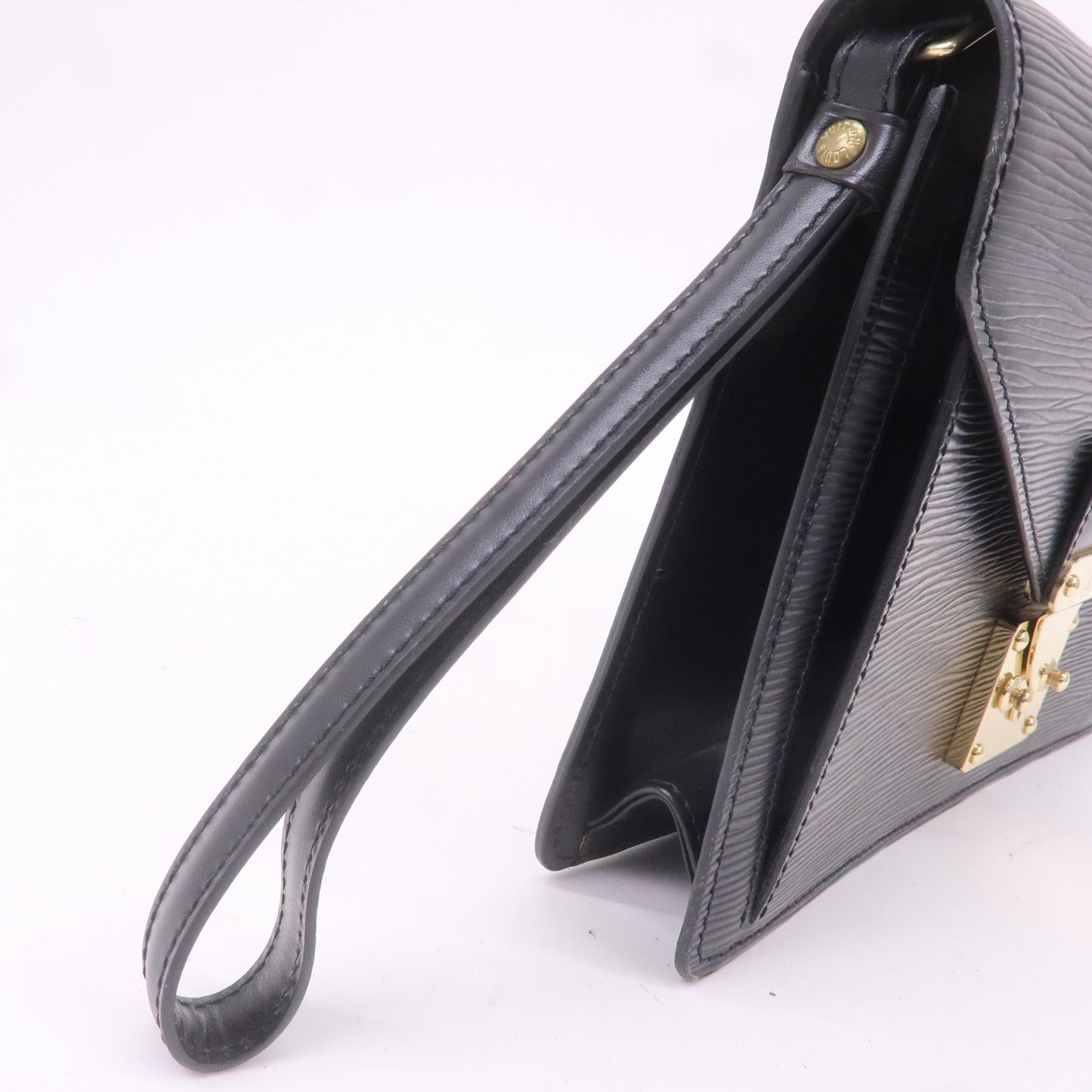 Louis Vuitton Epi Sellier Dragonne Clutch Black Noir M52612