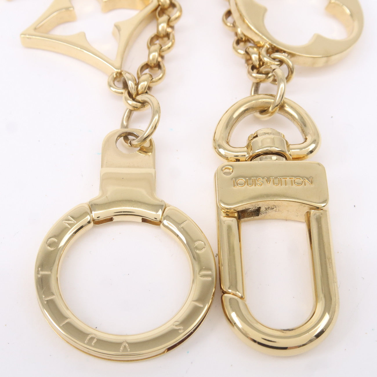 Authentic Louis Vuitton Bag Charm Key Ring Fleur de Monogram M65111