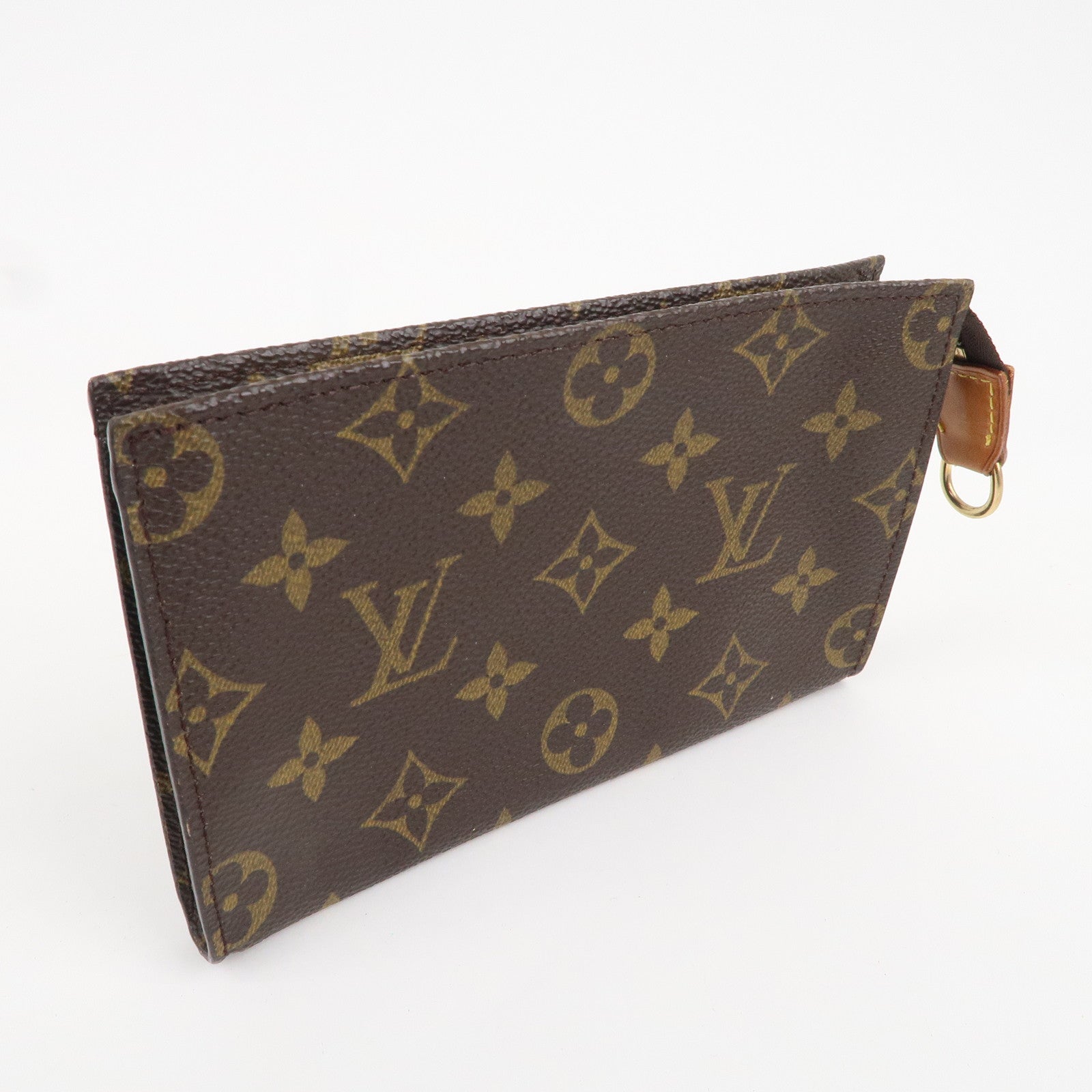 Louis Vuitton Monogram Set of 2 Pouch for Bucket PM Bag Brown