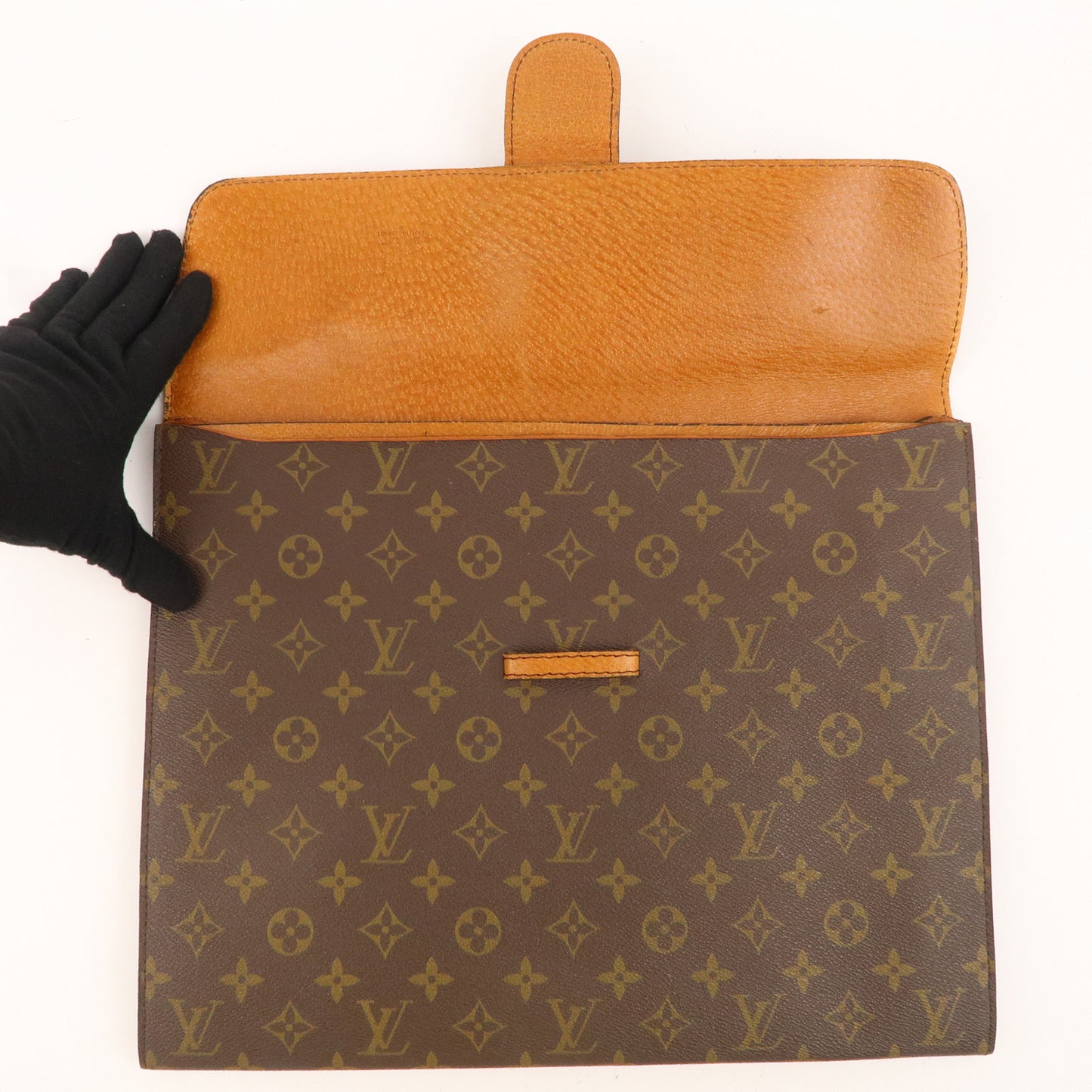 Louis Vuitton Monogram Posh Ministre Clutch Bag Brown M53445