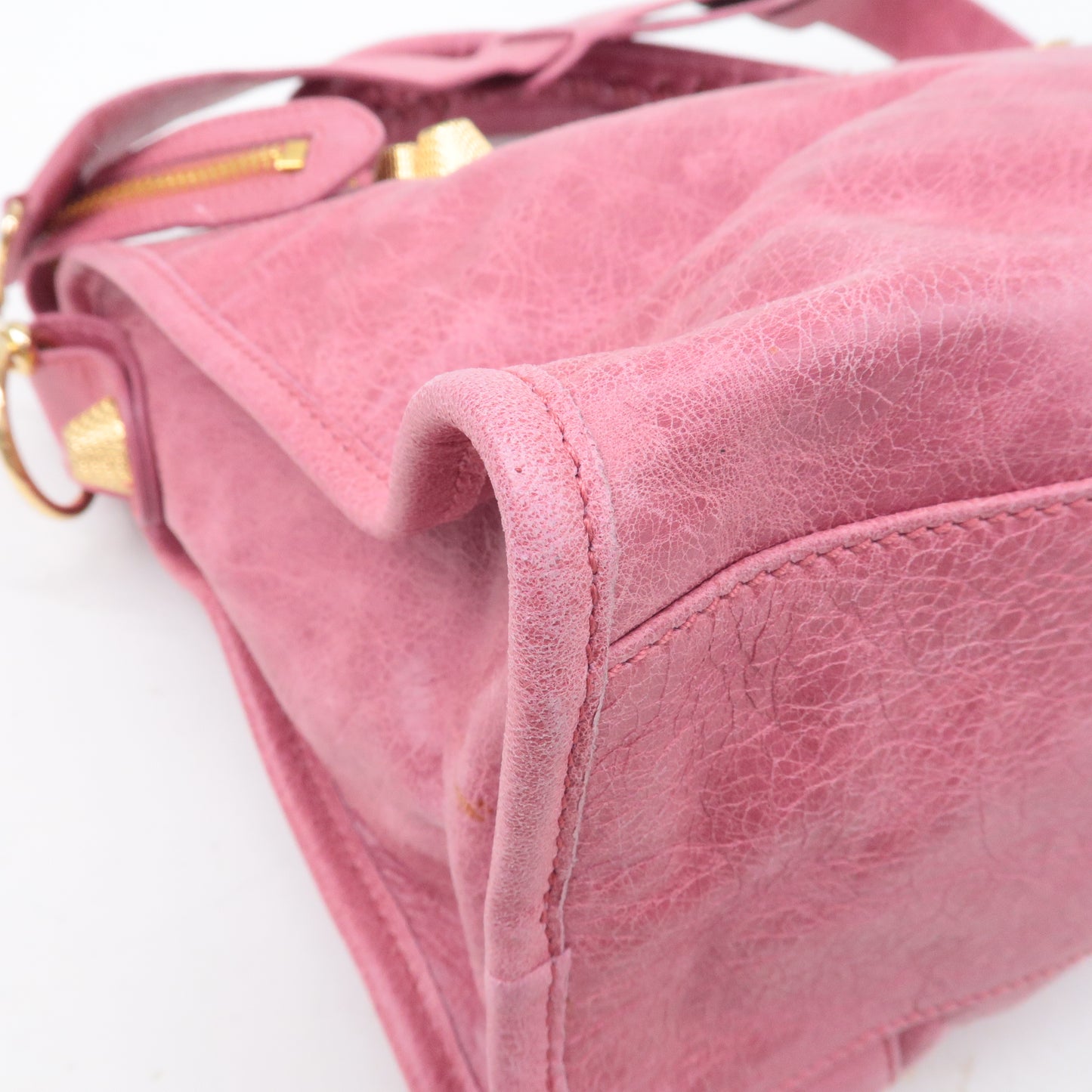 BALENCIAGA The Giant City Leather Hand Bag Pink 173084