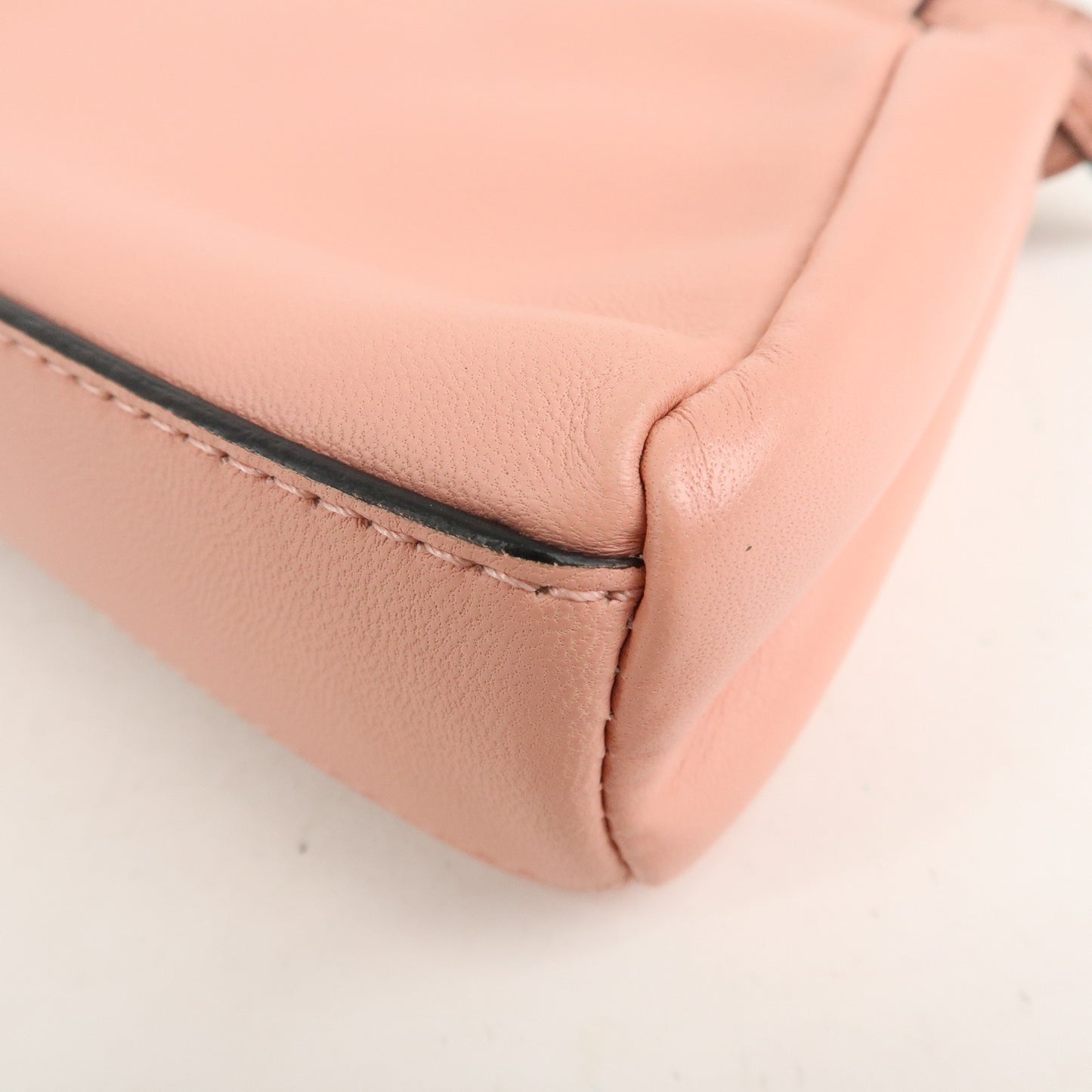 FENDI Micro Peekaboo Leather 2Way Bag Hand Bag Pink 8M0355
