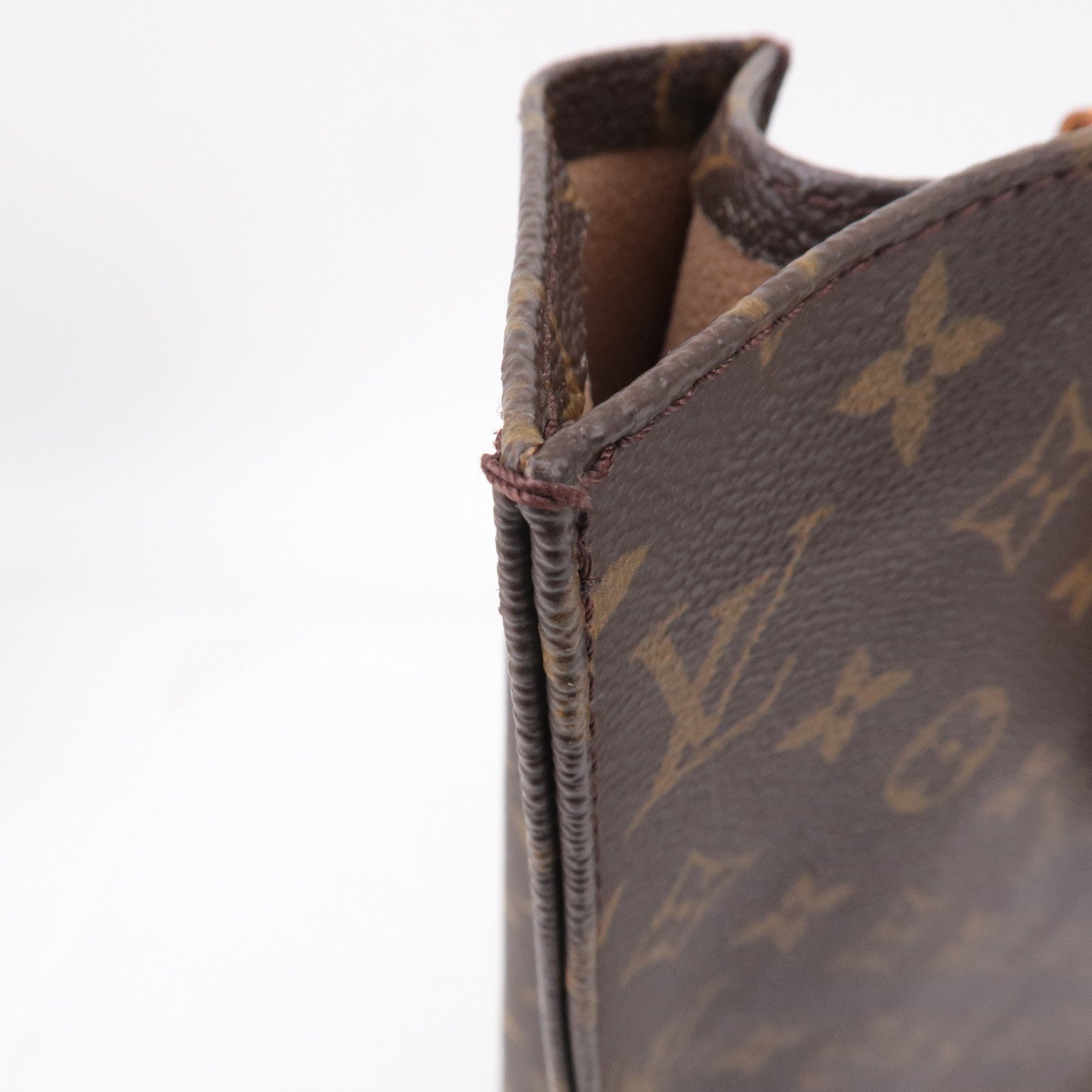 Authentic Louis Vuitton Tote Bag Sac Plat Brown Monogram M51140