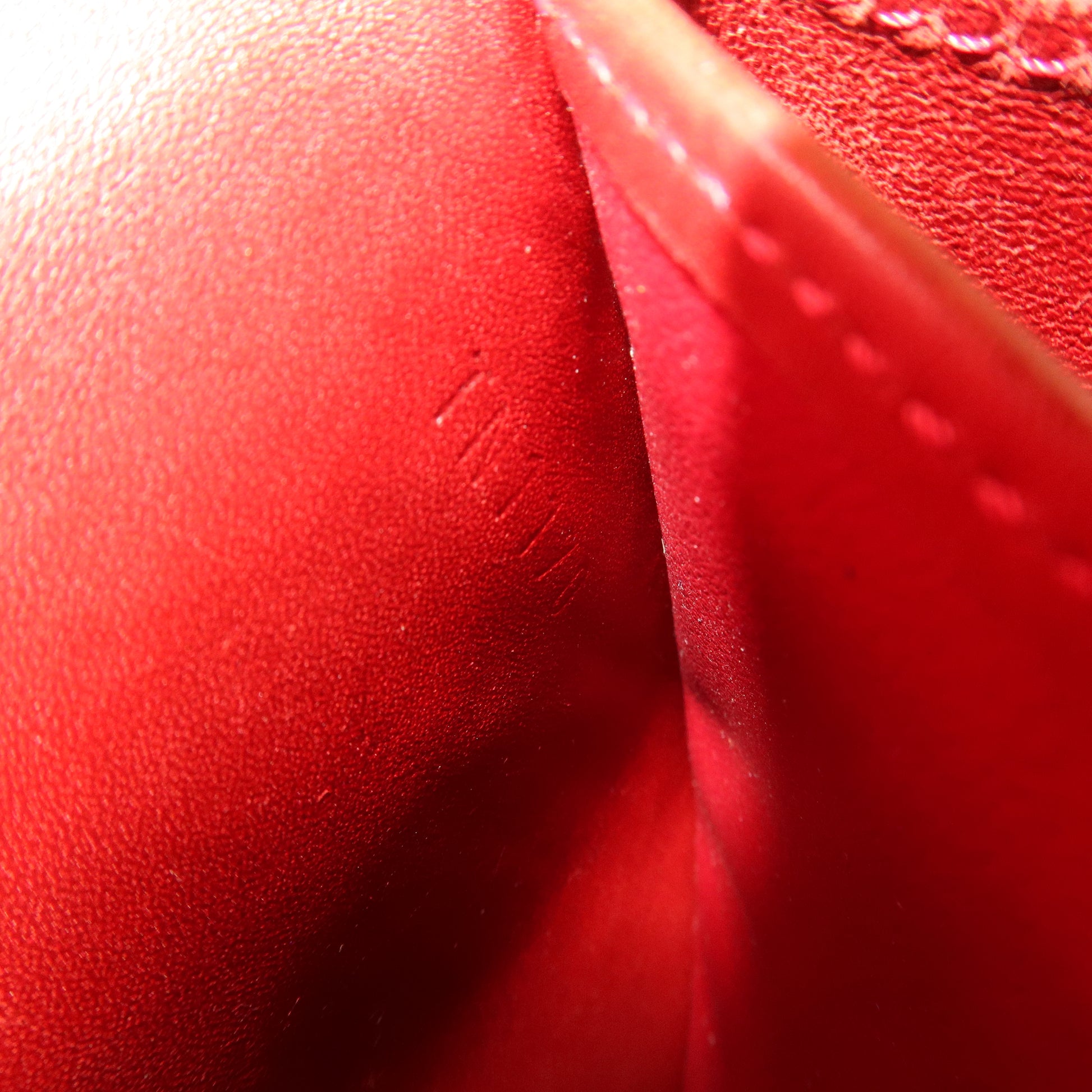 Louis Vuitton red black vernis wallet set