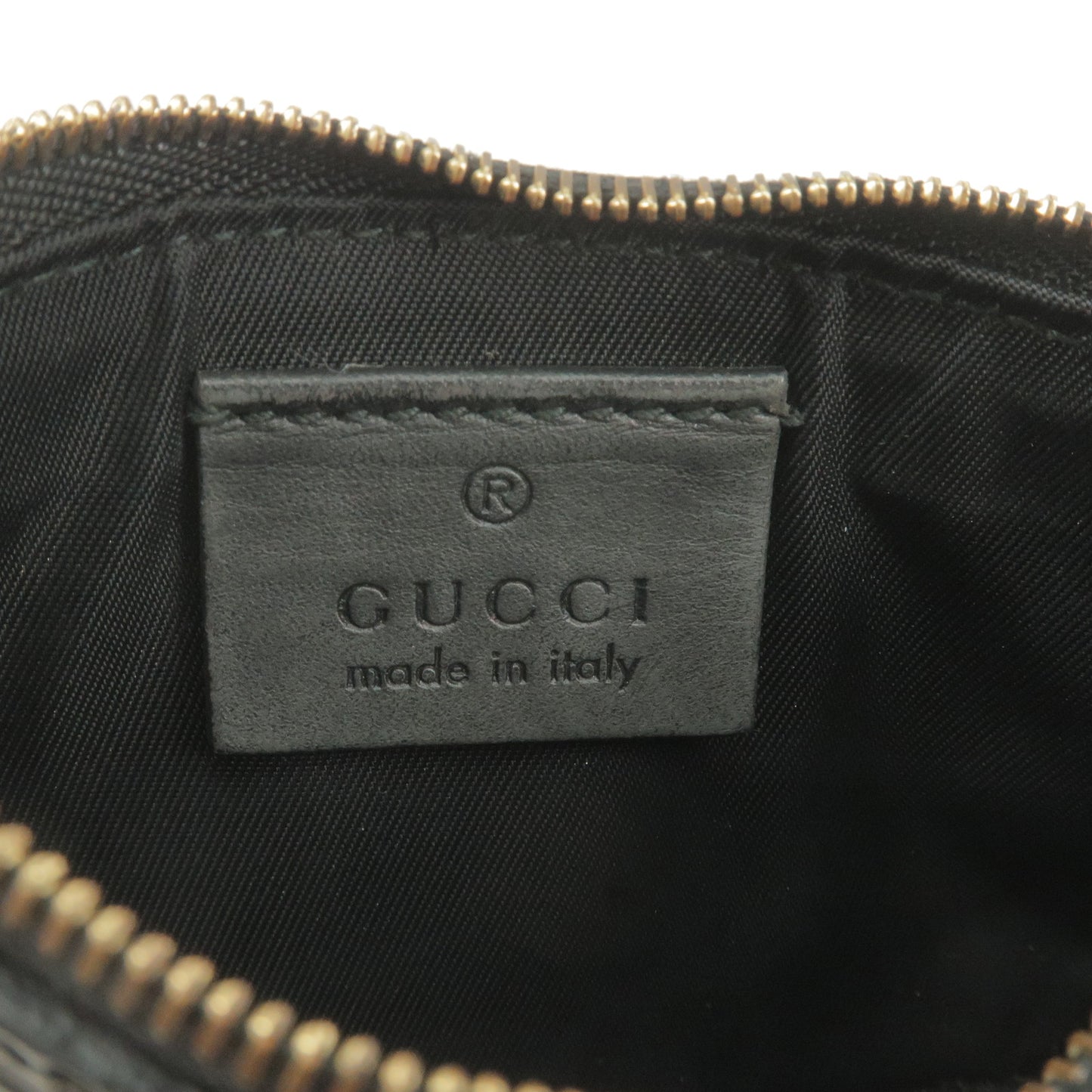 GUCCI Guccissima Leather Coin Case Key Case Black 447964